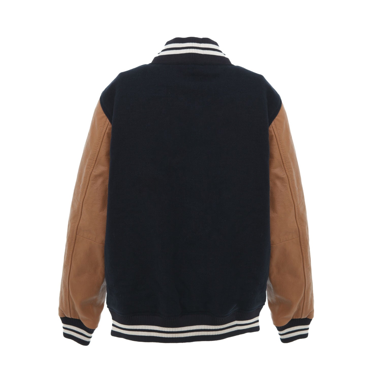 GIUBBOTTO VARSITY UNISEX BLU NAVY E CARAMELLO - annameglio.com abbigliamento moda