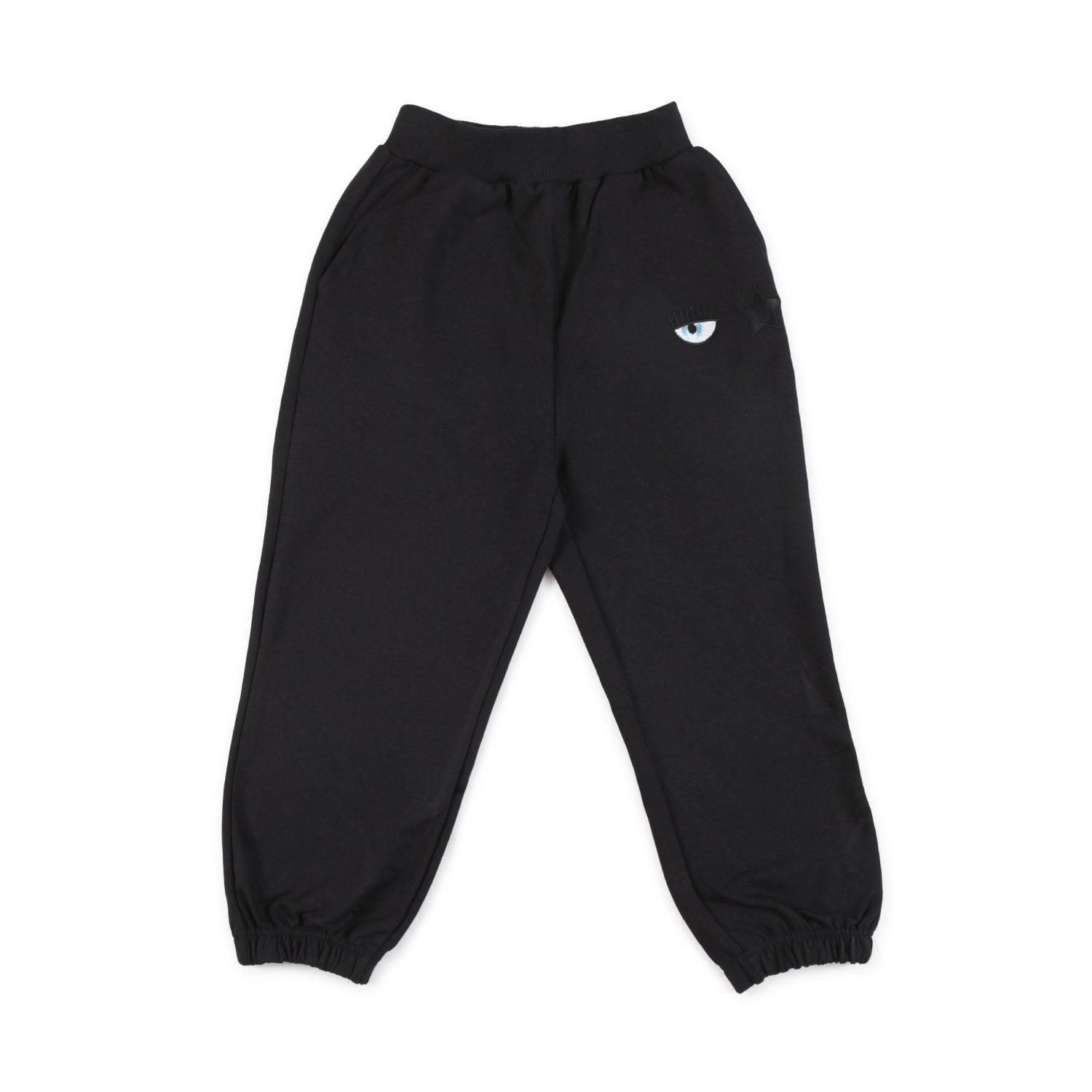 PANTALONE JOGGER EYE STAR NERO BAMBINA - annameglio.com abbigliamento moda