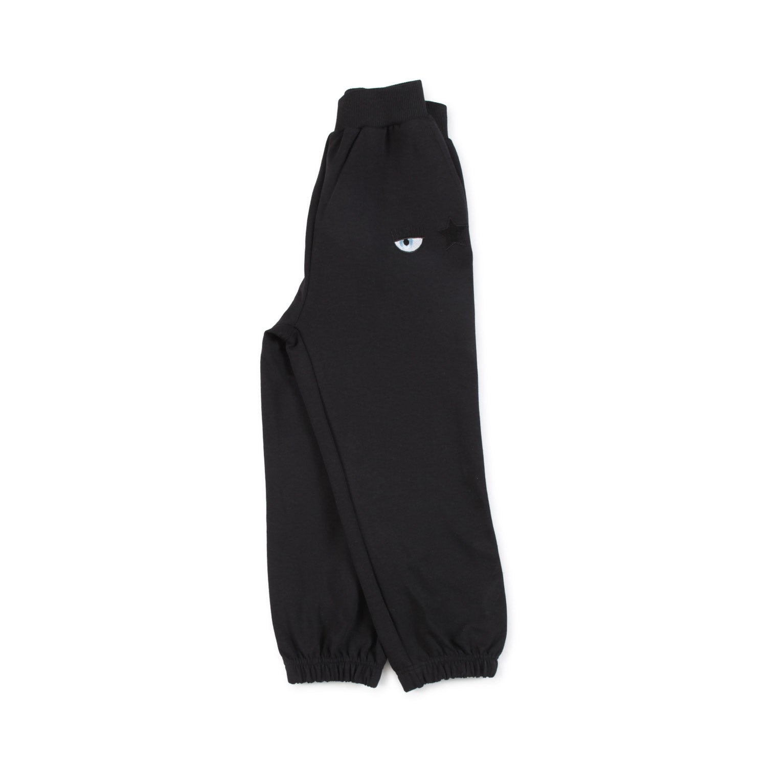 PANTALONE JOGGER EYE STAR NERO BAMBINA - annameglio.com abbigliamento moda