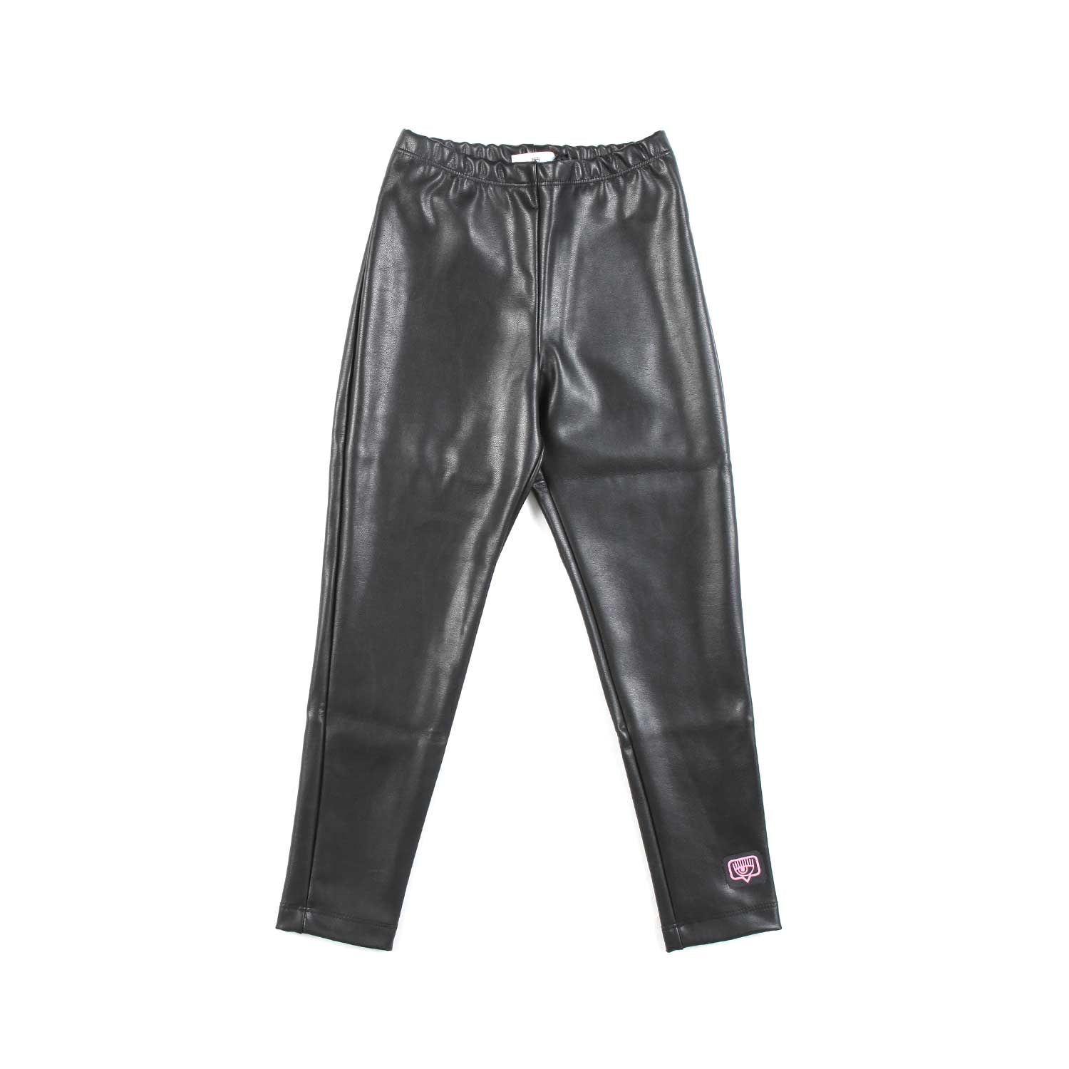 LEGGINGS ECOPELLE NERO BAMBINA - annameglio.com abbigliamento moda