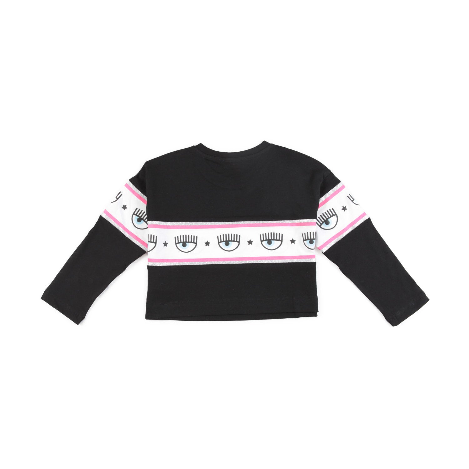 T-SHIRT MAXI LOGOMANIA NERA A MANICA LUNGA - annameglio.com abbigliamento moda