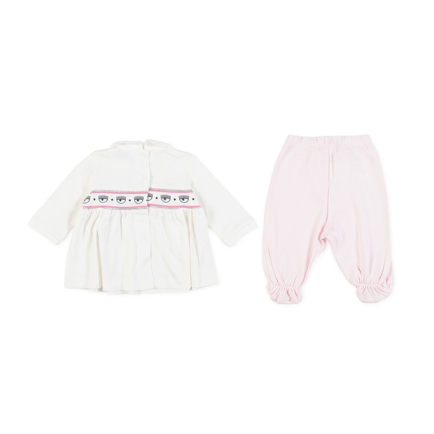 TUTINA LOGOMANIA 2 PEZZI BIANCA E ROSA - annameglio.com abbigliamento moda