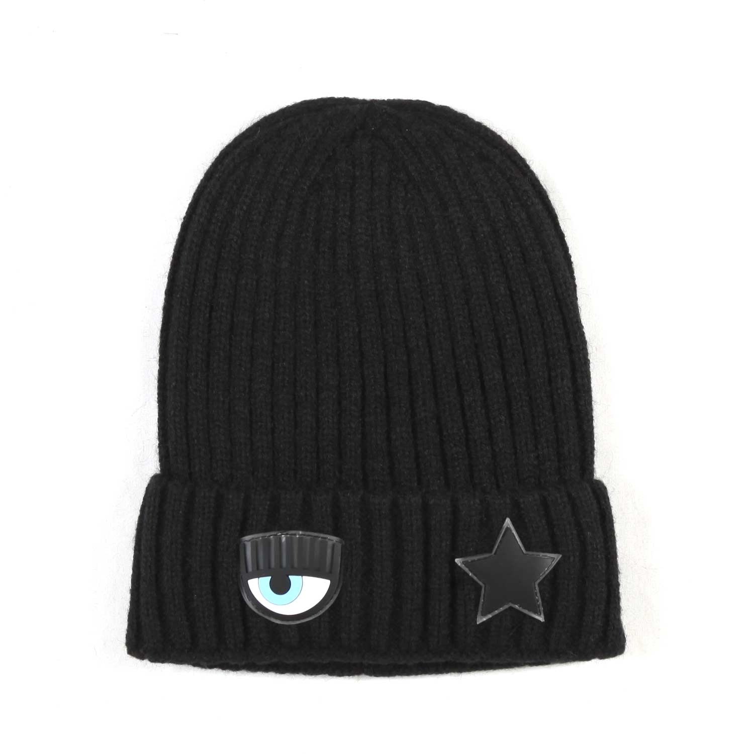 BERRETTO PATCH EYE STAR NERO BAMBINA - annameglio.com abbigliamento moda