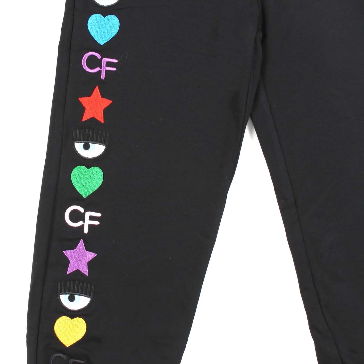 PANTALONE IN FELPA EYE STAR NERO BAMBINA - annameglio.com abbigliamento moda