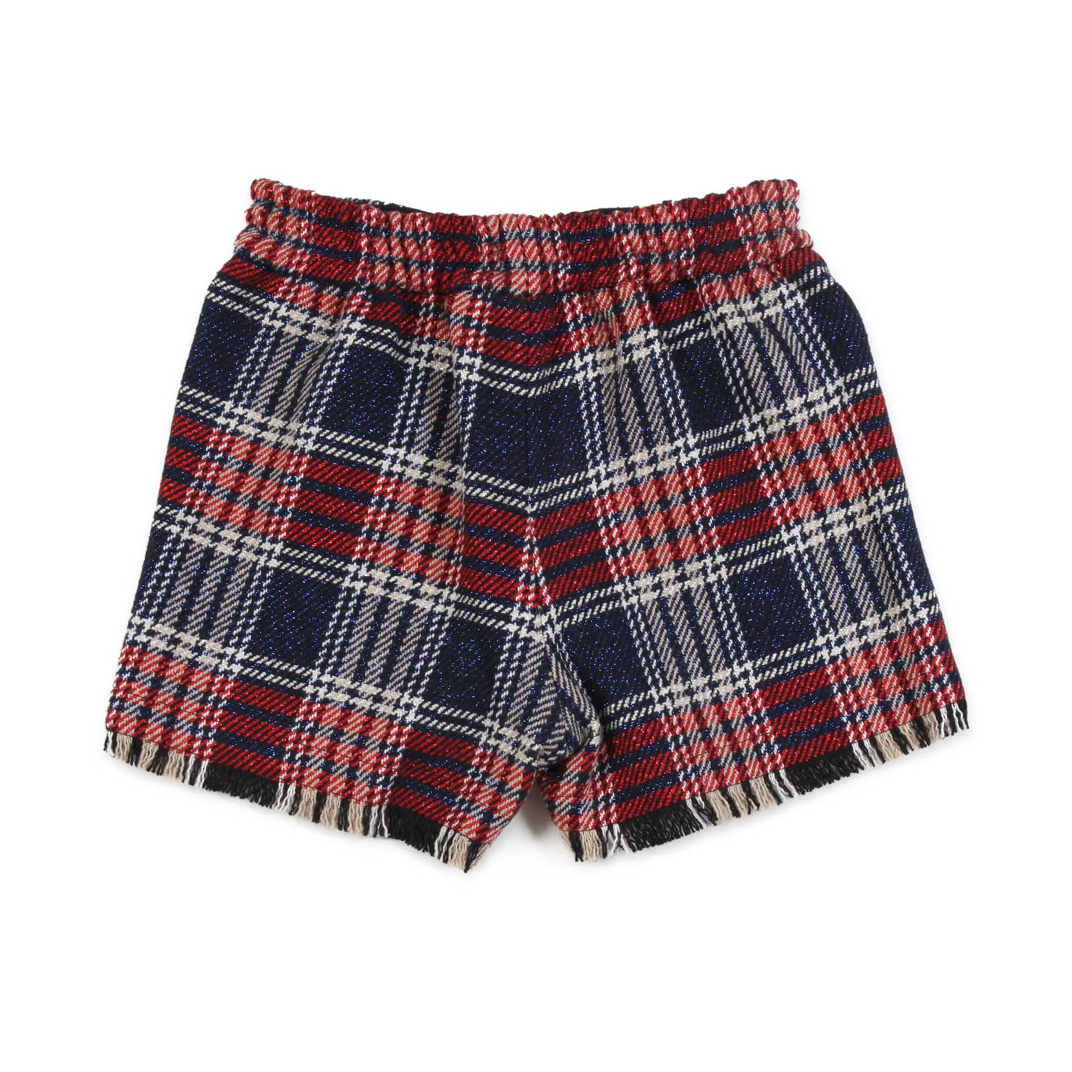 SHORTS TARTAN ROSSI E BLU BAMBINA - annameglio.com abbigliamento moda