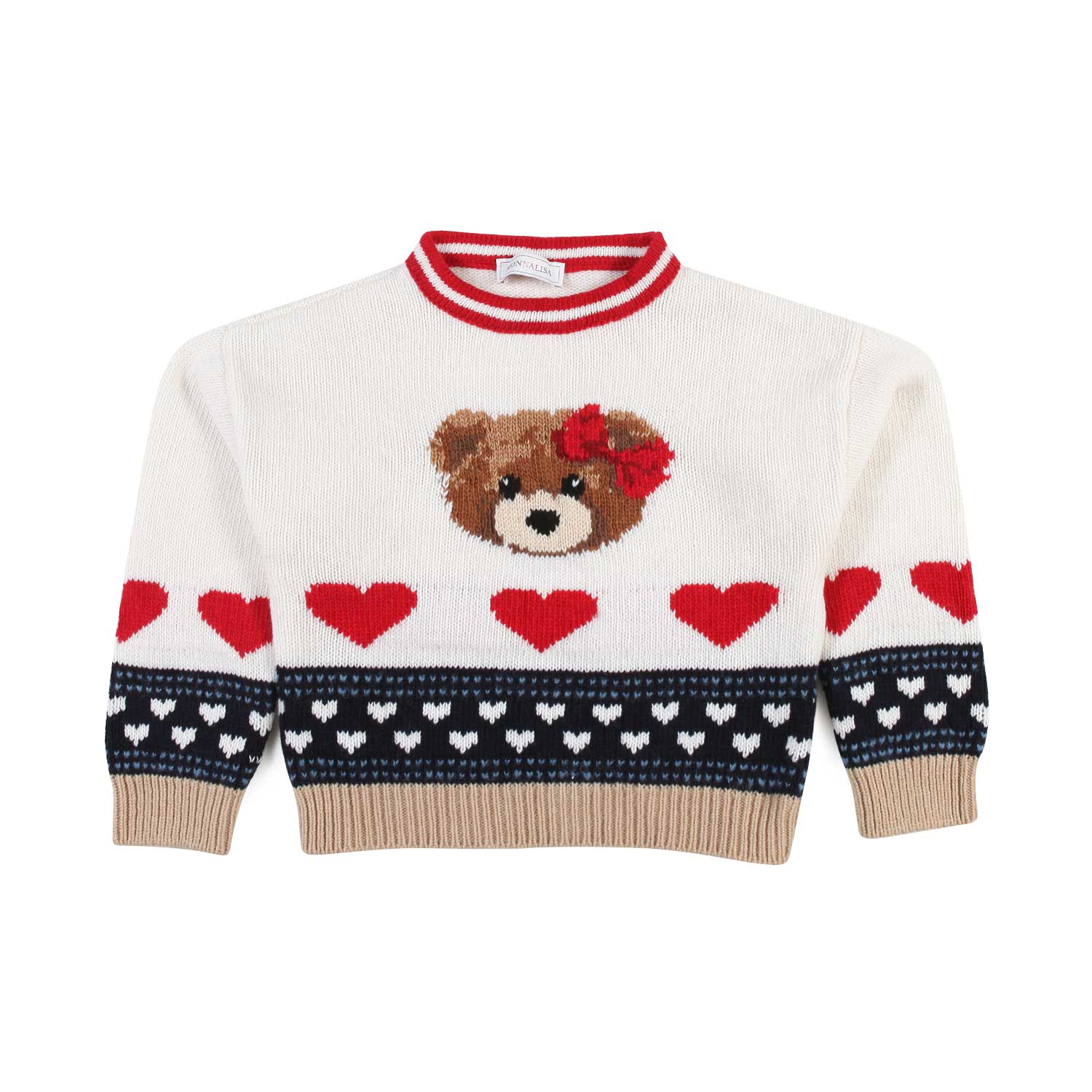 PULLOVER PANNA E MULTICOLOR BAMBINA - annameglio.com abbigliamento moda