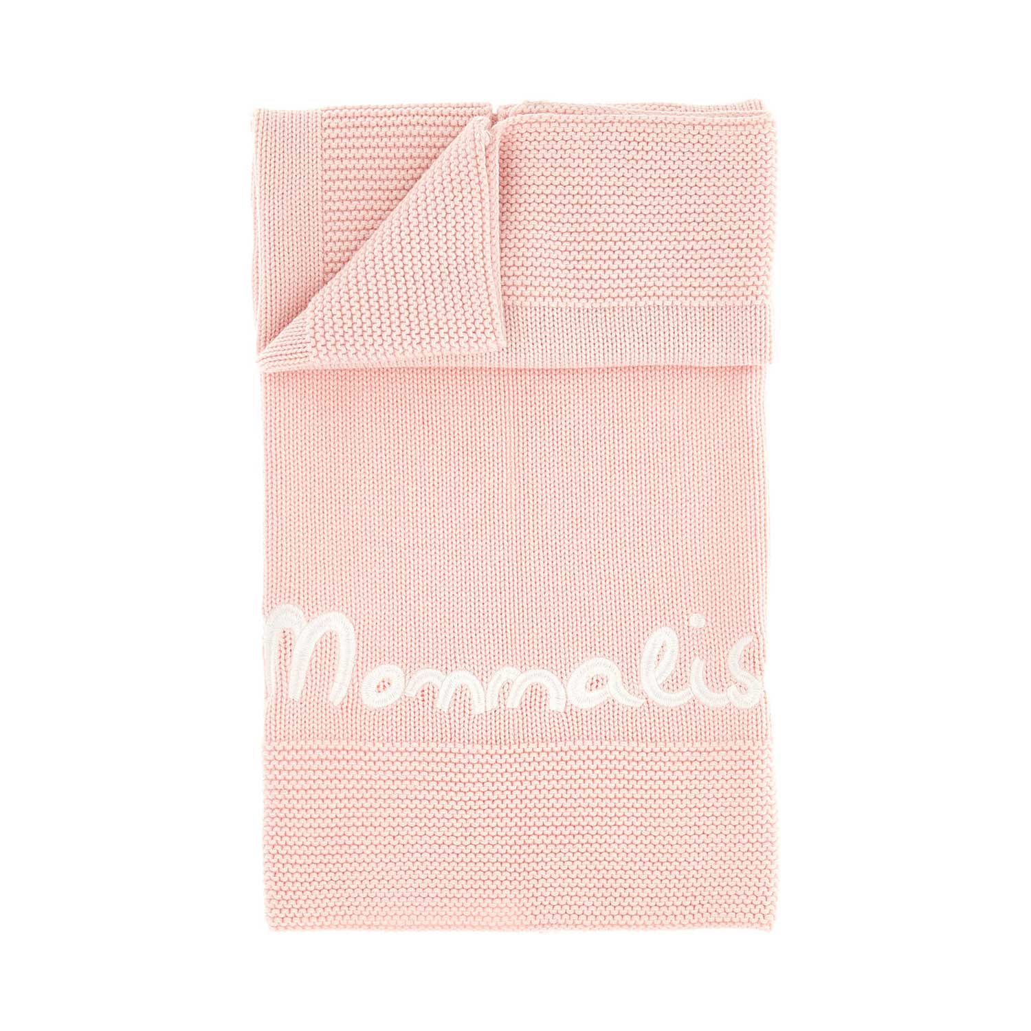 COPERTA TRICOT RICAMATA ROSA CHIARO - annameglio.com abbigliamento moda