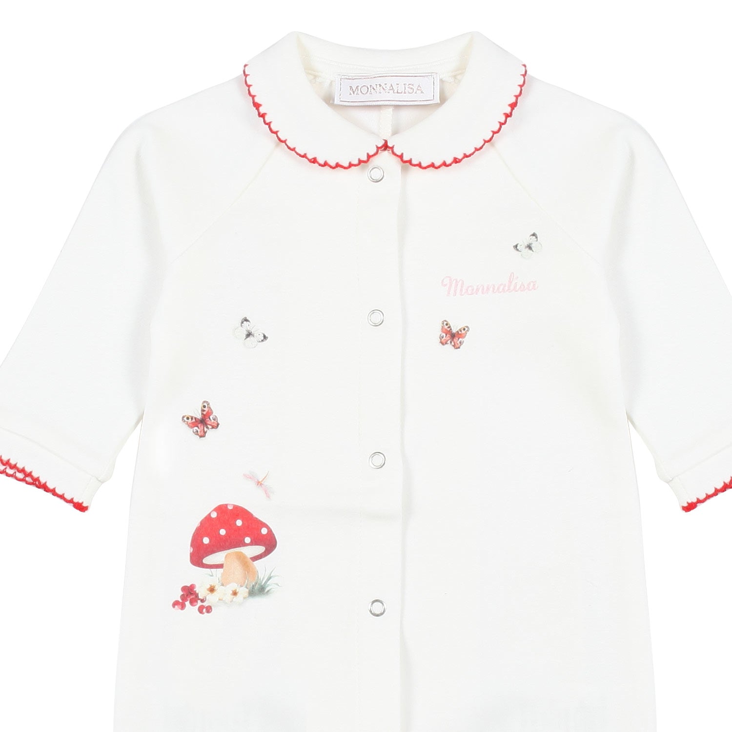 TUTINA PANNA E ROSSA CON STAMPA FUNGHETTO - annameglio.com abbigliamento moda