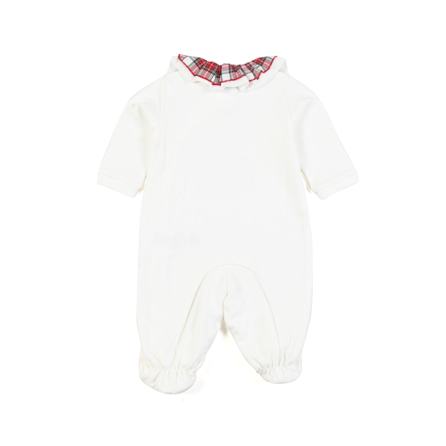 TUTINA BIANCA CON COLLETTO TARTAN - annameglio.com abbigliamento moda