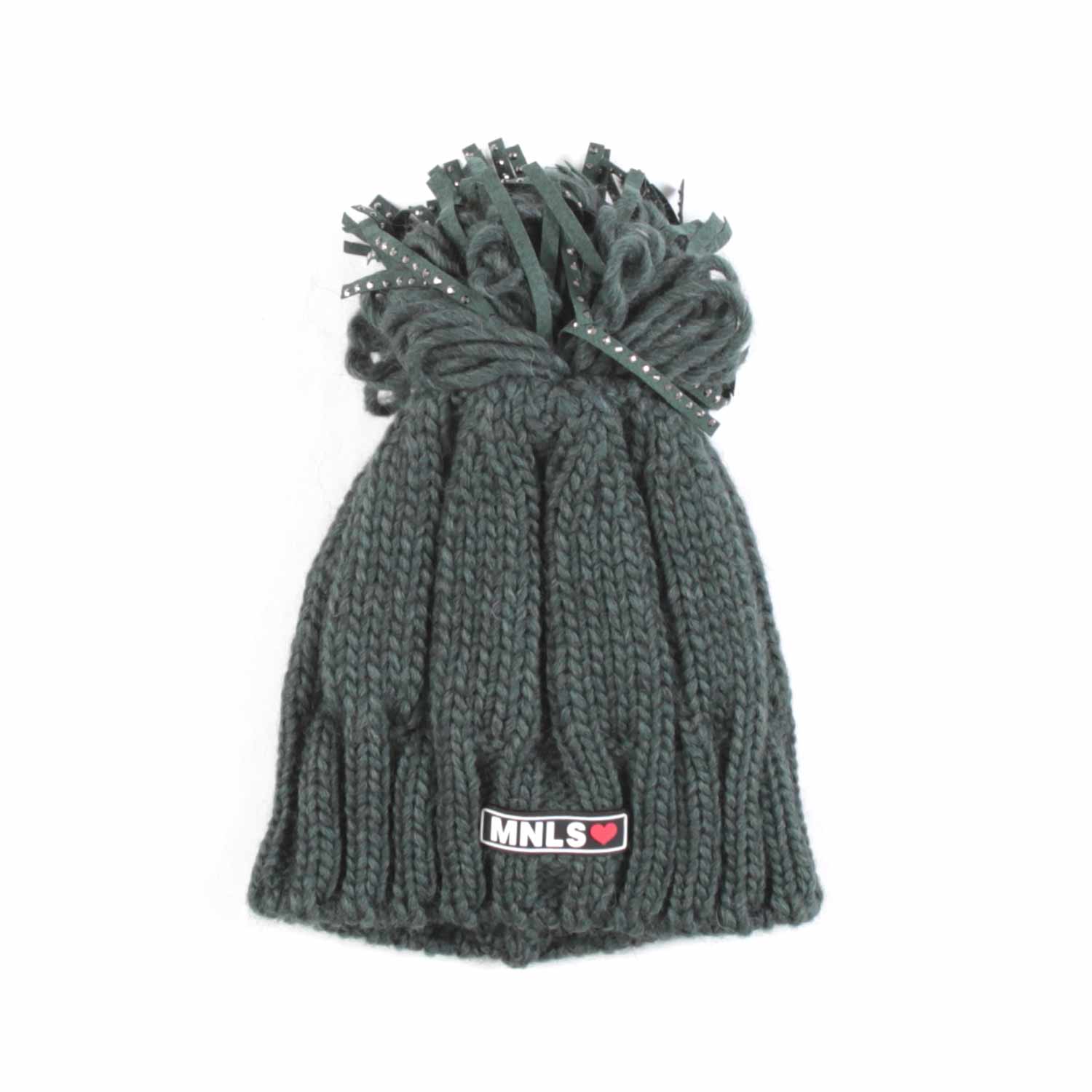 CAPPELLO VERDE MALVA CON FRANGE E BORCHIE - annameglio.com abbigliamento moda