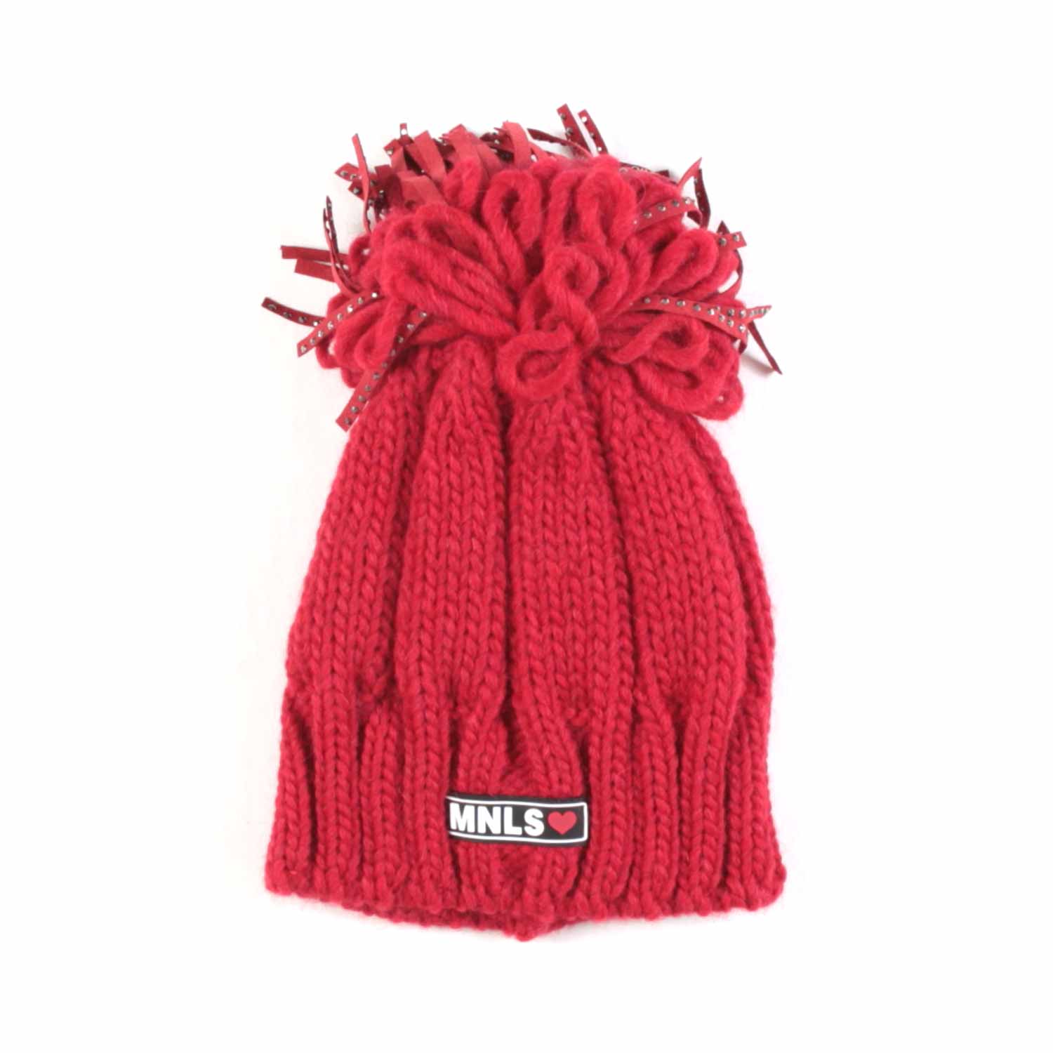 CAPPELLO ROSSO RUBINO CON FRANGE E BORCHIE - annameglio.com abbigliamento moda