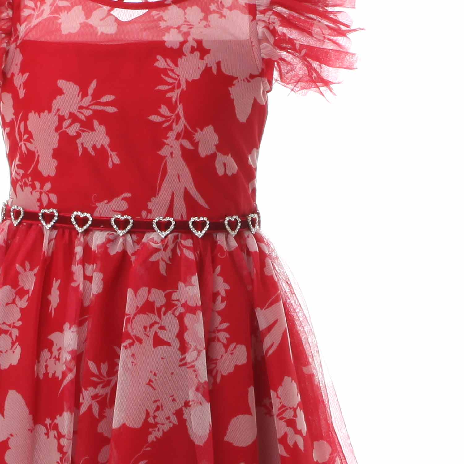 ABITO TULLE RAMAGE ROSSO BAMBINA - annameglio.com abbigliamento moda