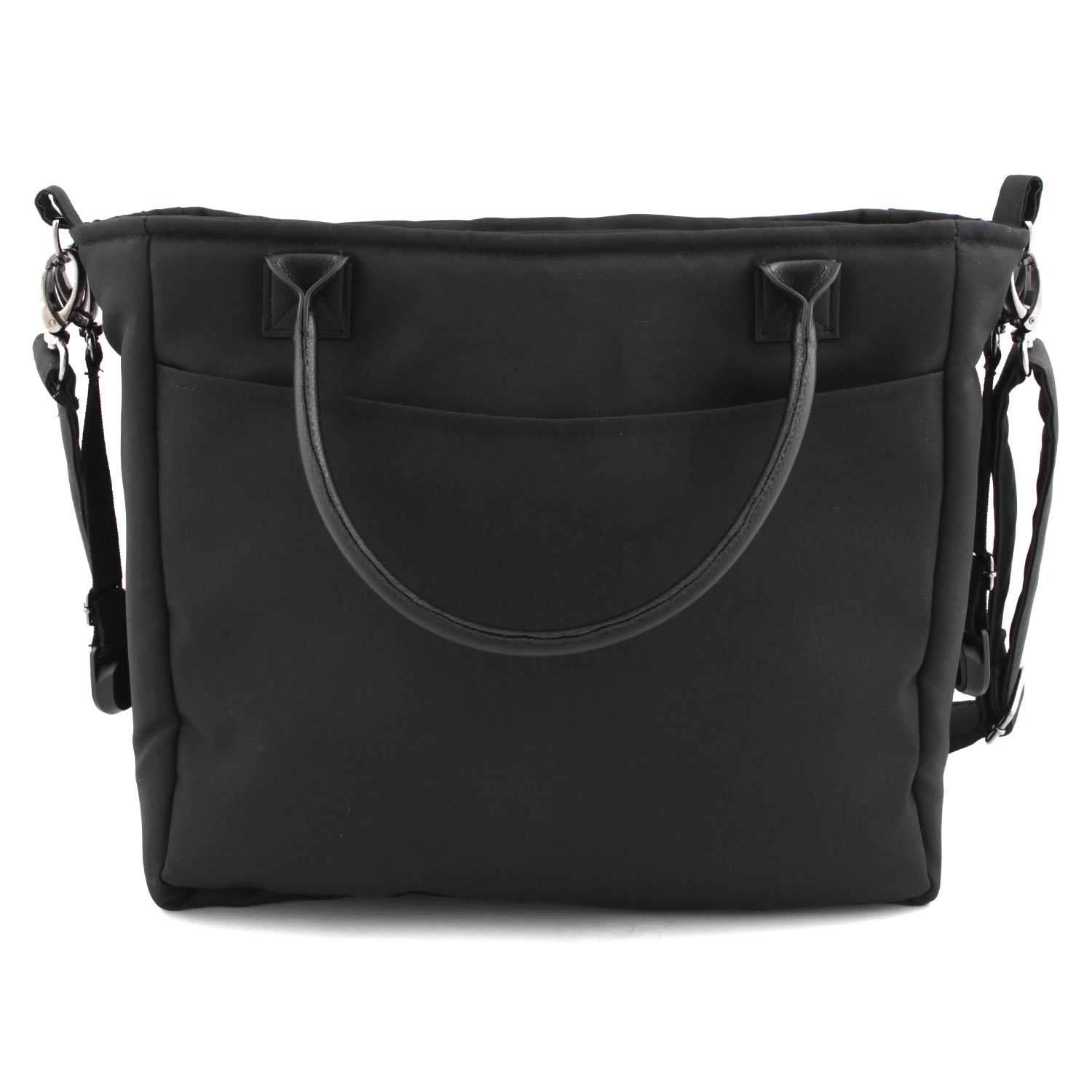 BORSA FASCIATOIO NERA CON STAMPA FLOREALE - annameglio.com abbigliamento moda