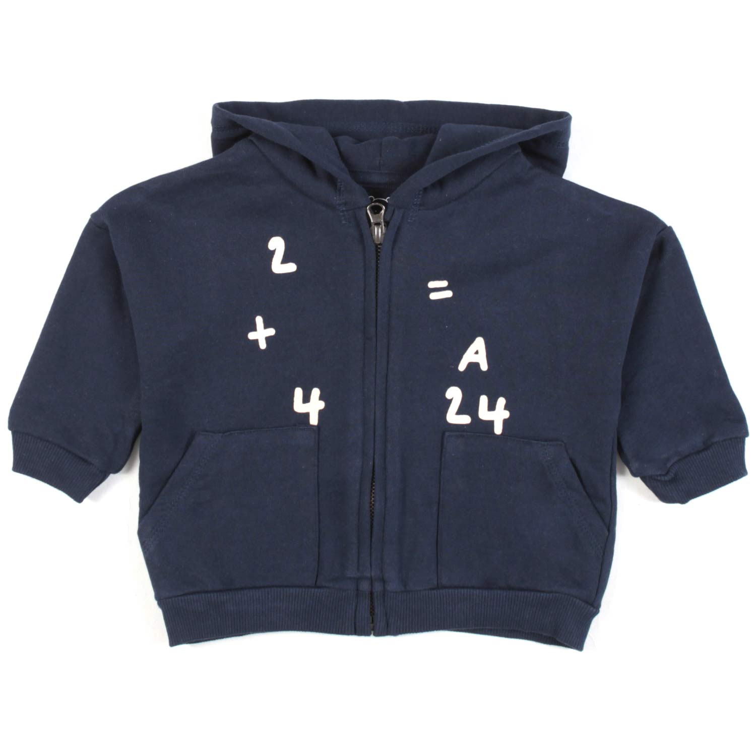 COMPLETINO UNISEX IN FELPA BLU NOTTE E BIANCO - annameglio.com abbigliamento moda