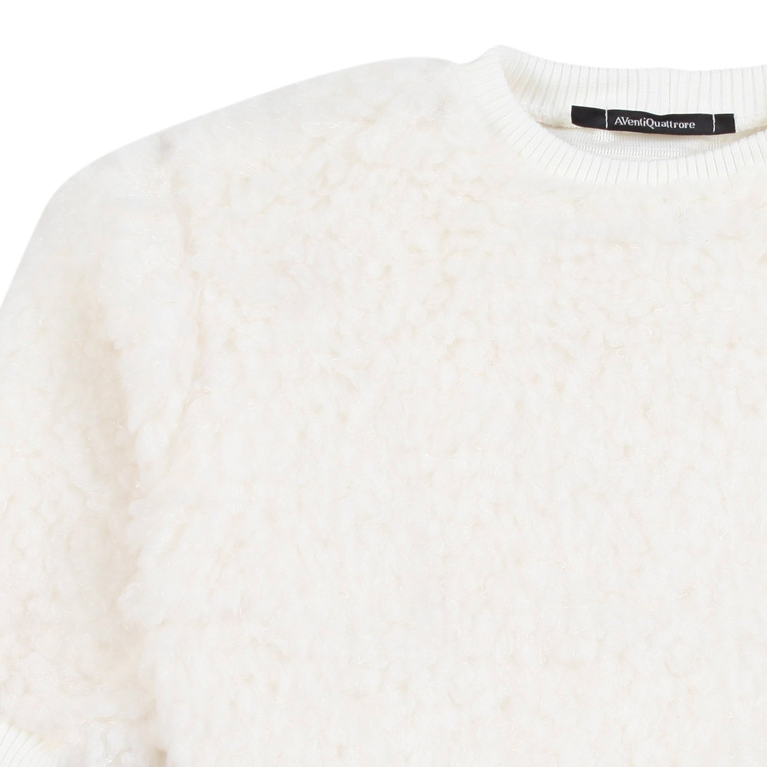 PULLOVER BOUCLE BIANCO LATTE BIMBO E BIMBA - annameglio.com abbigliamento moda