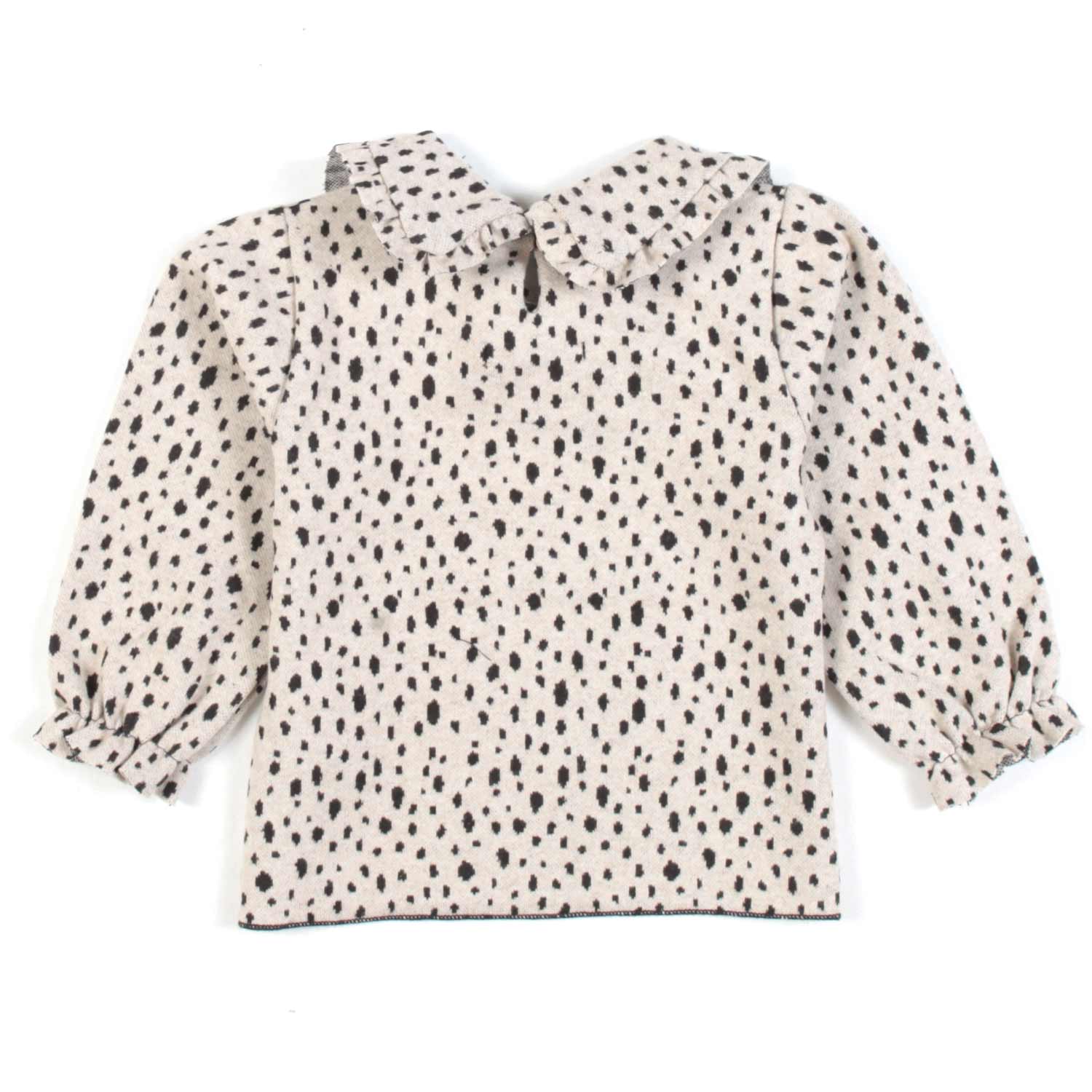 BLUSA DALMATA BEIGE E NERA BIMBA - annameglio.com abbigliamento moda