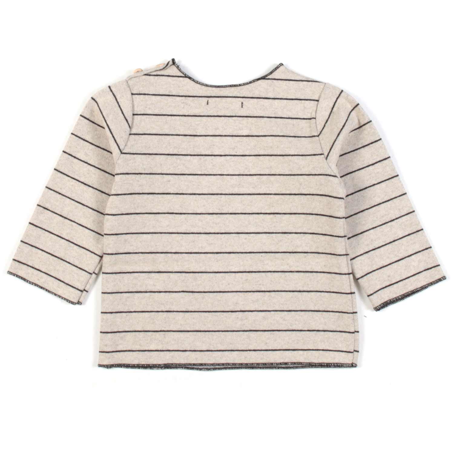T-SHIRT BABY BEIGE E NERA A RIGHE - annameglio.com abbigliamento moda