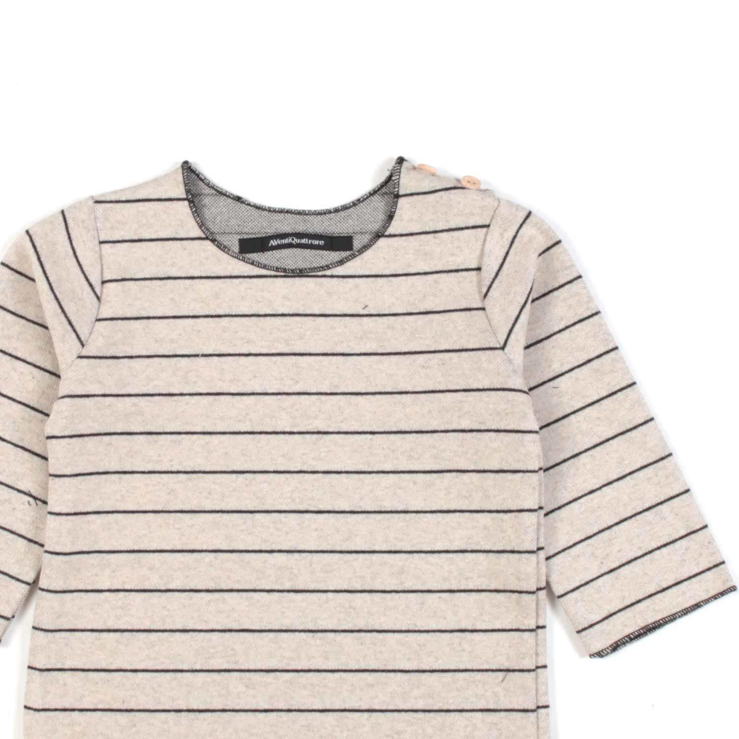 T-SHIRT BABY BEIGE E NERA A RIGHE - annameglio.com abbigliamento moda