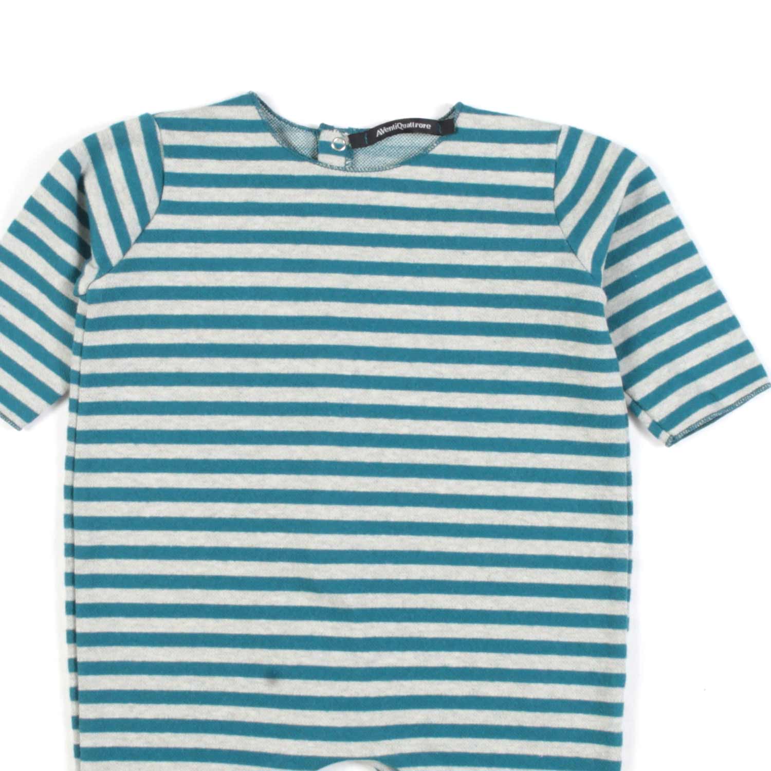 TUTINA UNISEX GRIGIA E VERDE PETROLIO A RIGHE - annameglio.com abbigliamento moda