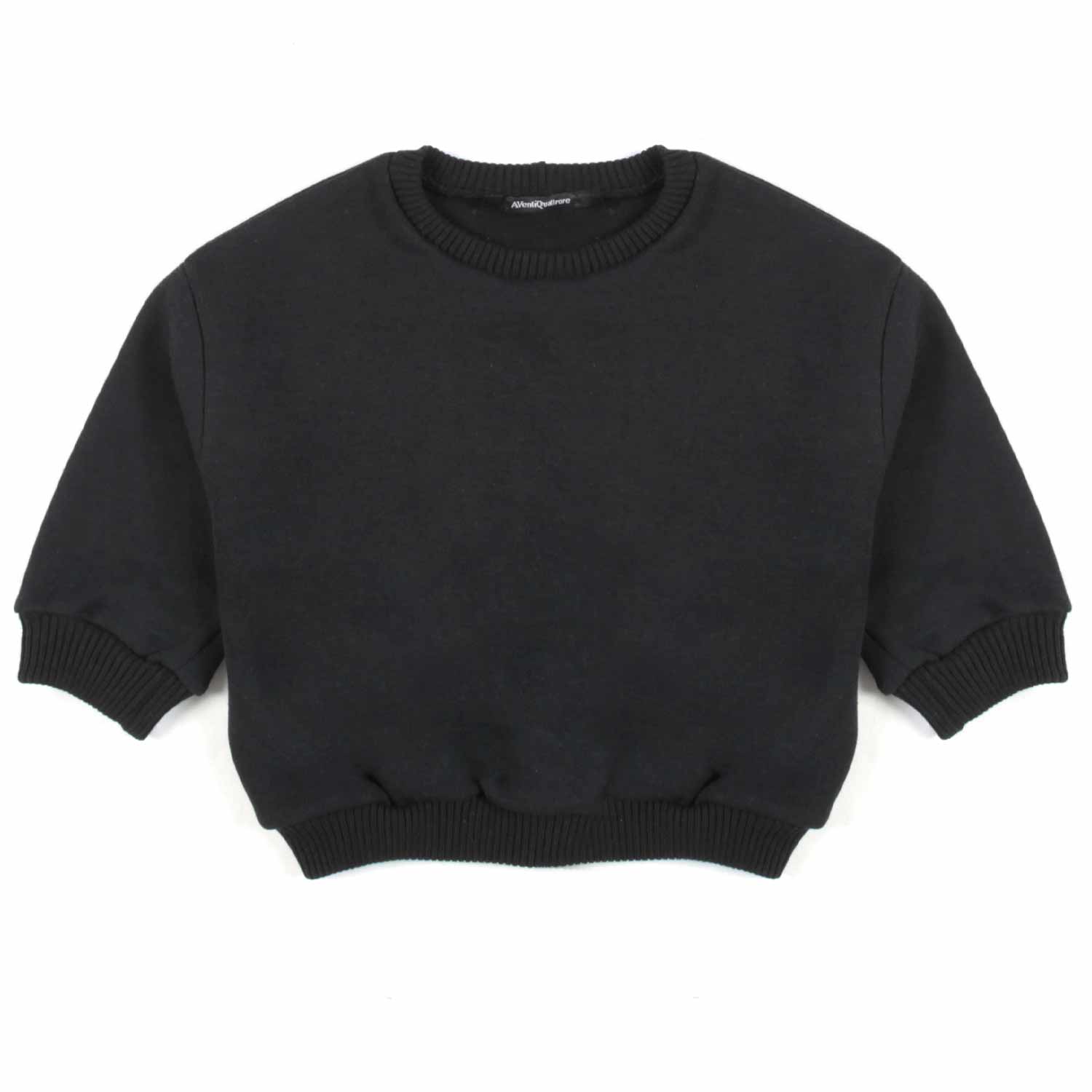 FELPA GIROCOLLO NERA BAMBINO E BAMBINA - annameglio.com abbigliamento moda