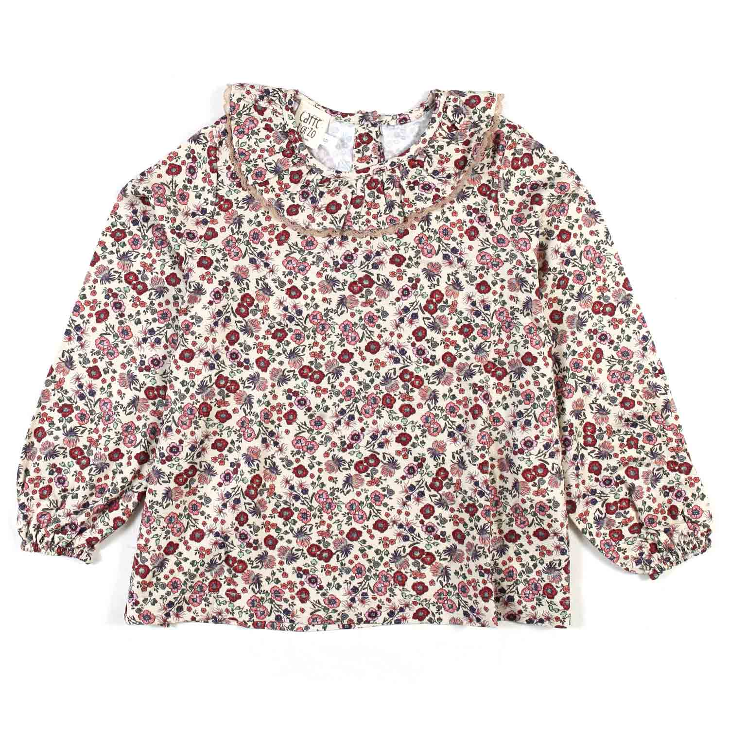 BLUSA VERONICA VANIGLIA E MULTICOLOR BAMBINA - annameglio.com abbigliamento moda