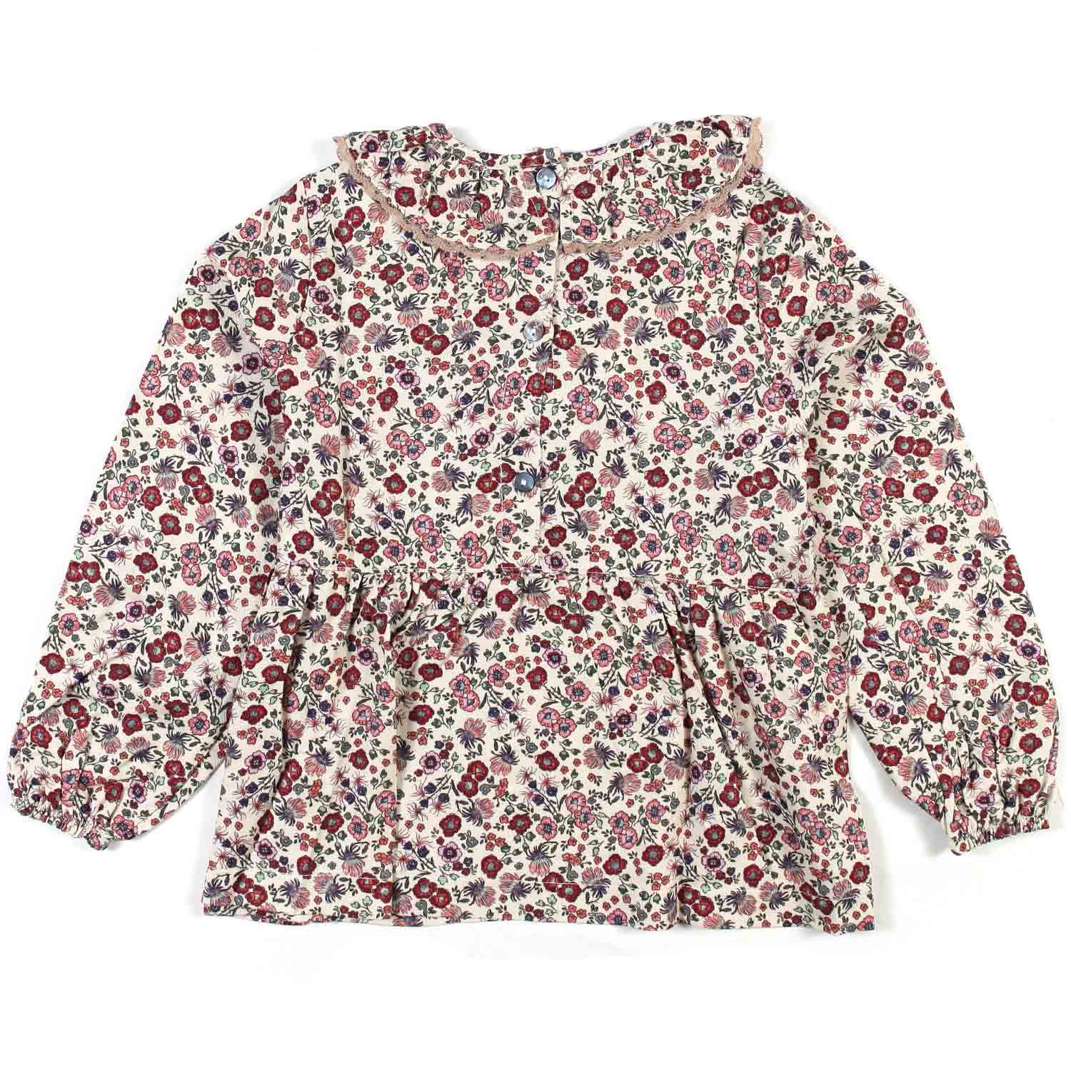 BLUSA VERONICA VANIGLIA E MULTICOLOR BAMBINA - annameglio.com abbigliamento moda
