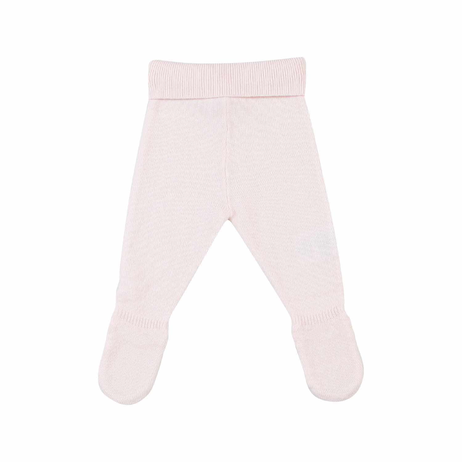 ABITO MISTO LANA ROSA PALLIDO CON LEGGINGS NEONATA - annameglio.com abbigliamento moda
