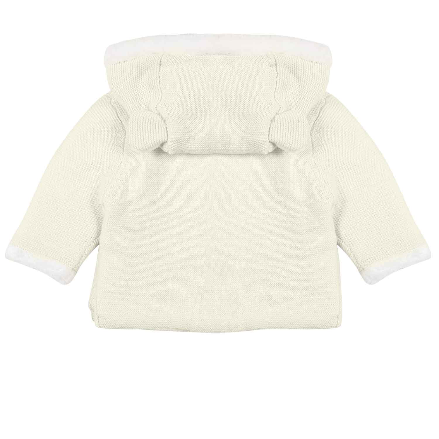 CAPPOTTINO BIANCO CALDO CON CAPPUCCIO NEONATA - annameglio.com abbigliamento moda