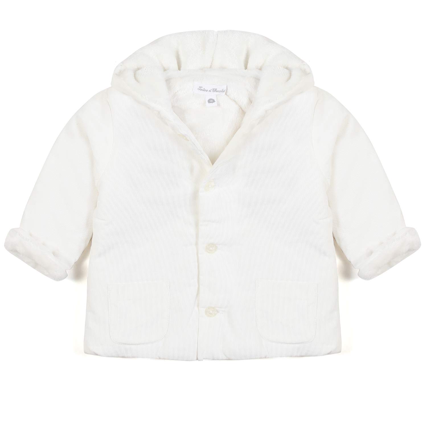 CAPPOTTINO CORDUROY BIANCO BIMBO E BIMBA - annameglio.com abbigliamento moda