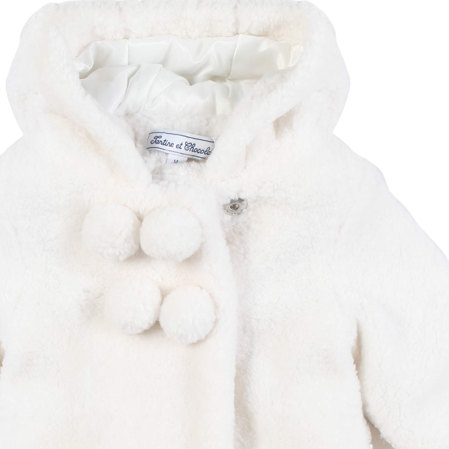 CAPPOTTINO ECOPELLICCIA BIANCO NEONATA - annameglio.com abbigliamento moda