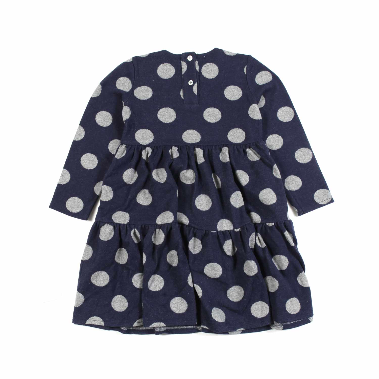 ABITO BLU CON POIS GRIGIO CHIARO BAMBINA - annameglio.com abbigliamento moda