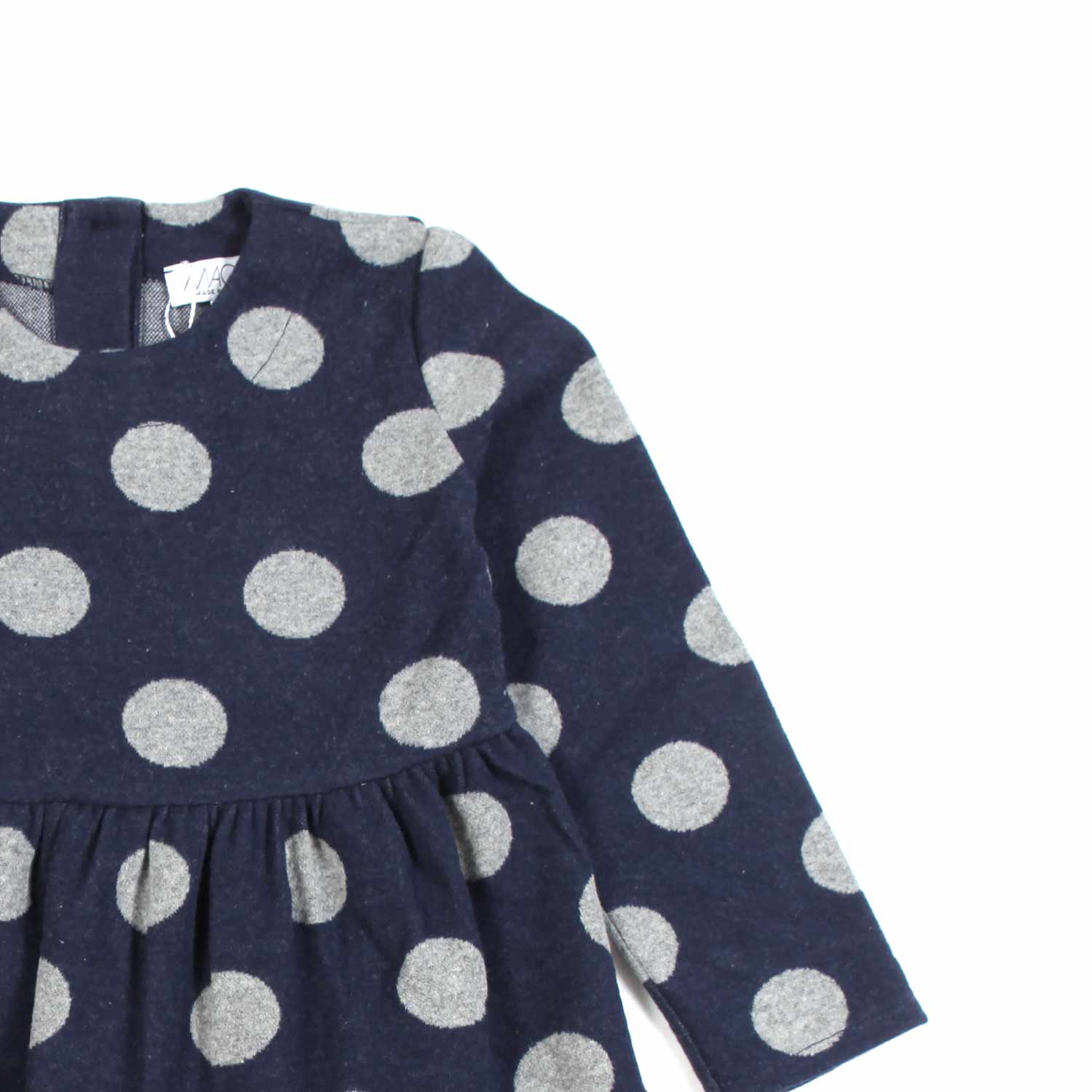 ABITO BLU CON POIS GRIGIO CHIARO BAMBINA - annameglio.com abbigliamento moda