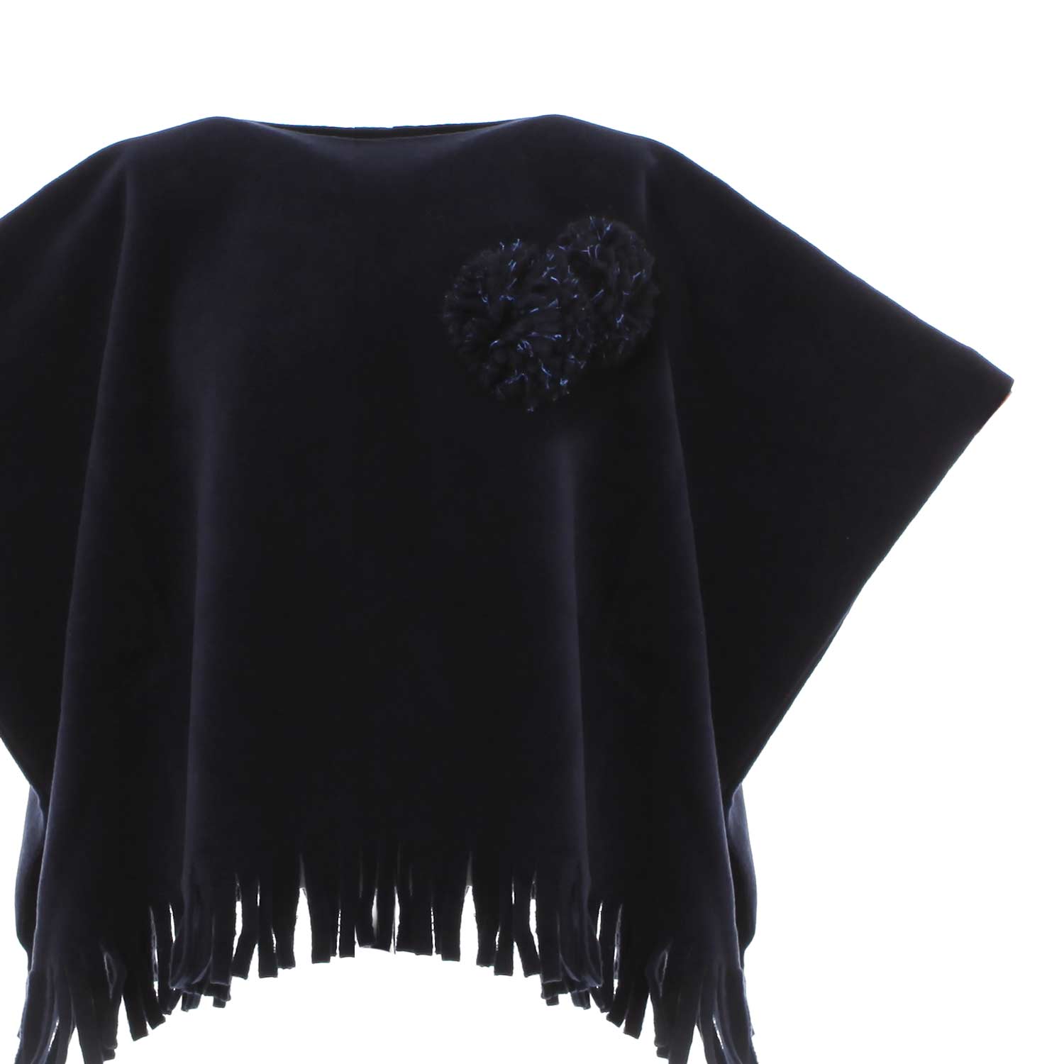 MANTELLA BLU NAVY CON SPILLA BAMBINA E TEEN - annameglio.com abbigliamento moda