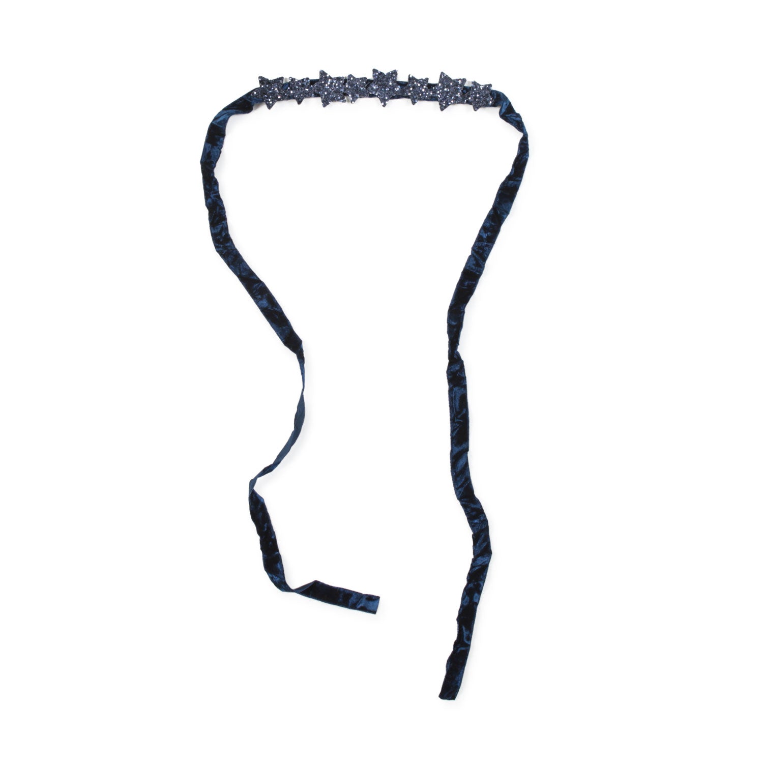 CINTURA VELLUTO BLU CON STELLE GLITTER BAMBINA - annameglio.com abbigliamento moda