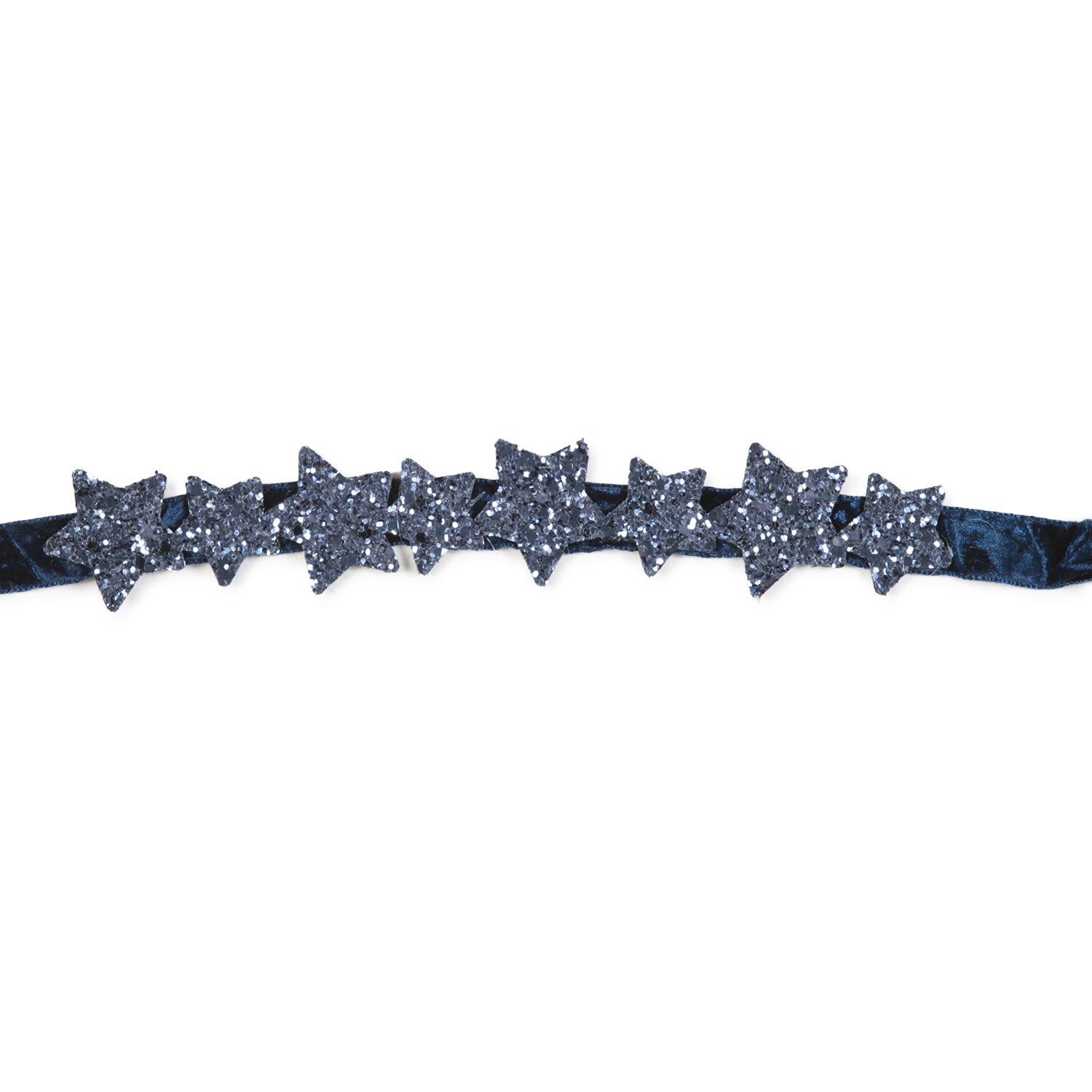 CINTURA VELLUTO BLU CON STELLE GLITTER BAMBINA - annameglio.com abbigliamento moda