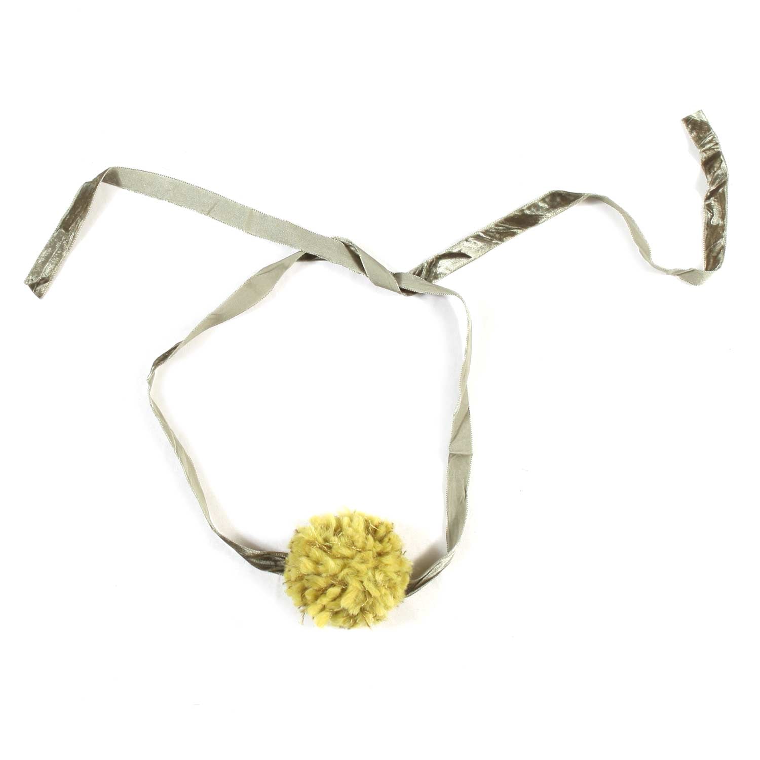 CINTURA VERDE OLIVA CON POMPON CITRINE BAMBINA - annameglio.com abbigliamento moda