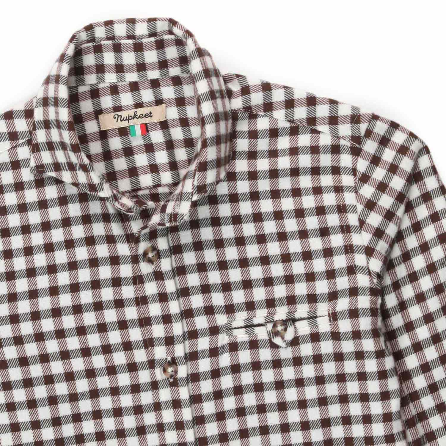 CAMICIA GENNY VICHY MARRONE BAMBINO E TEENAGER - annameglio.com abbigliamento moda