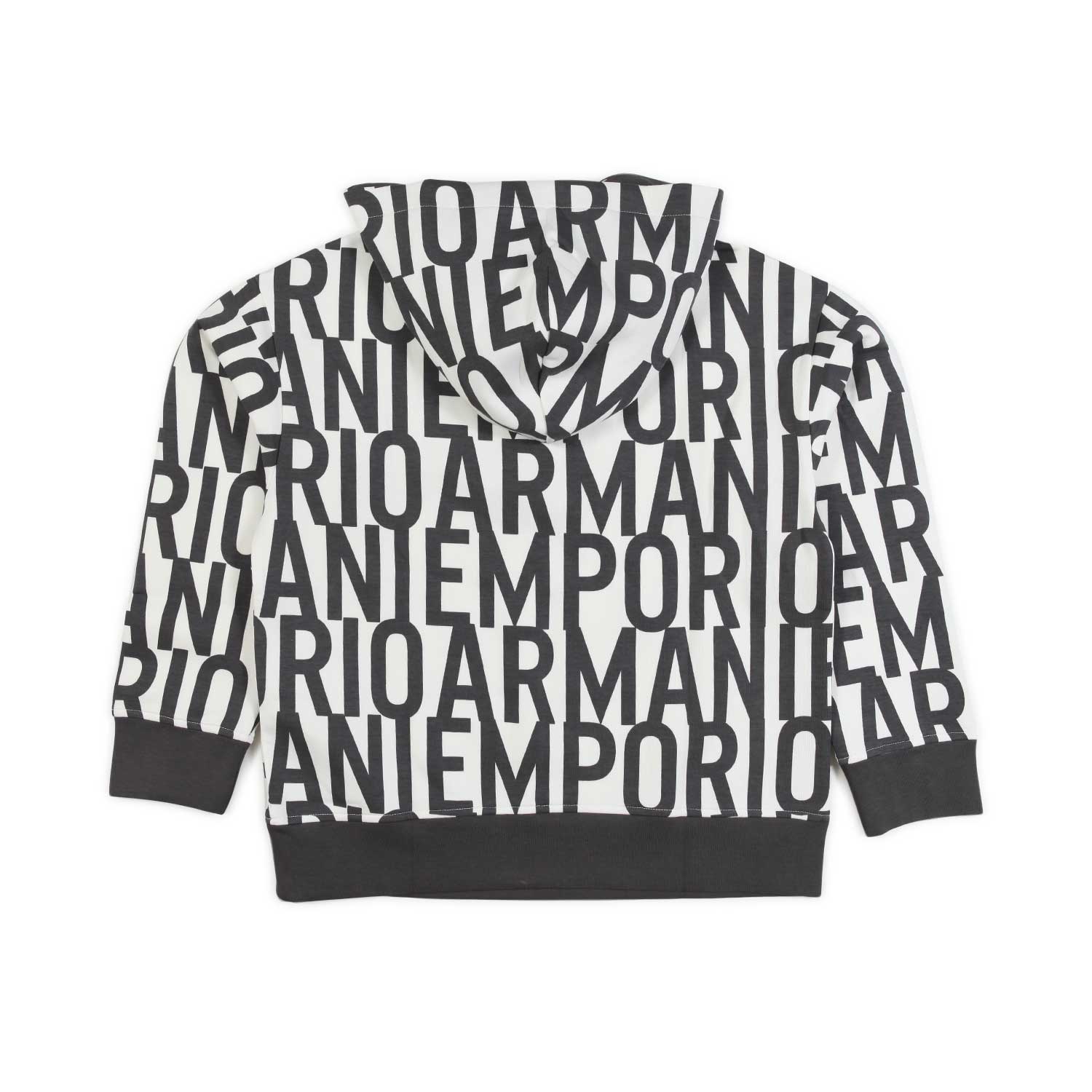 FELPA HOODIE BIANCA E ANTRACITE CON LOGHI - annameglio.com abbigliamento moda