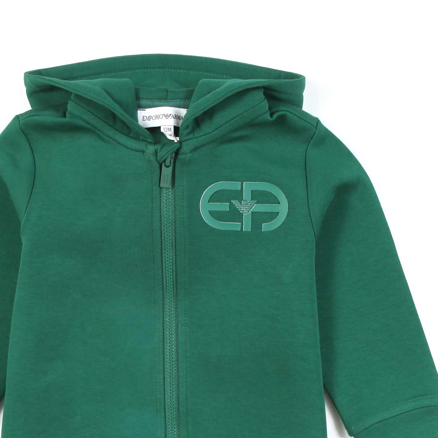 FELPA HOODIE VERDE BRILLANTE BIMBO E BIMBA - annameglio.com abbigliamento moda