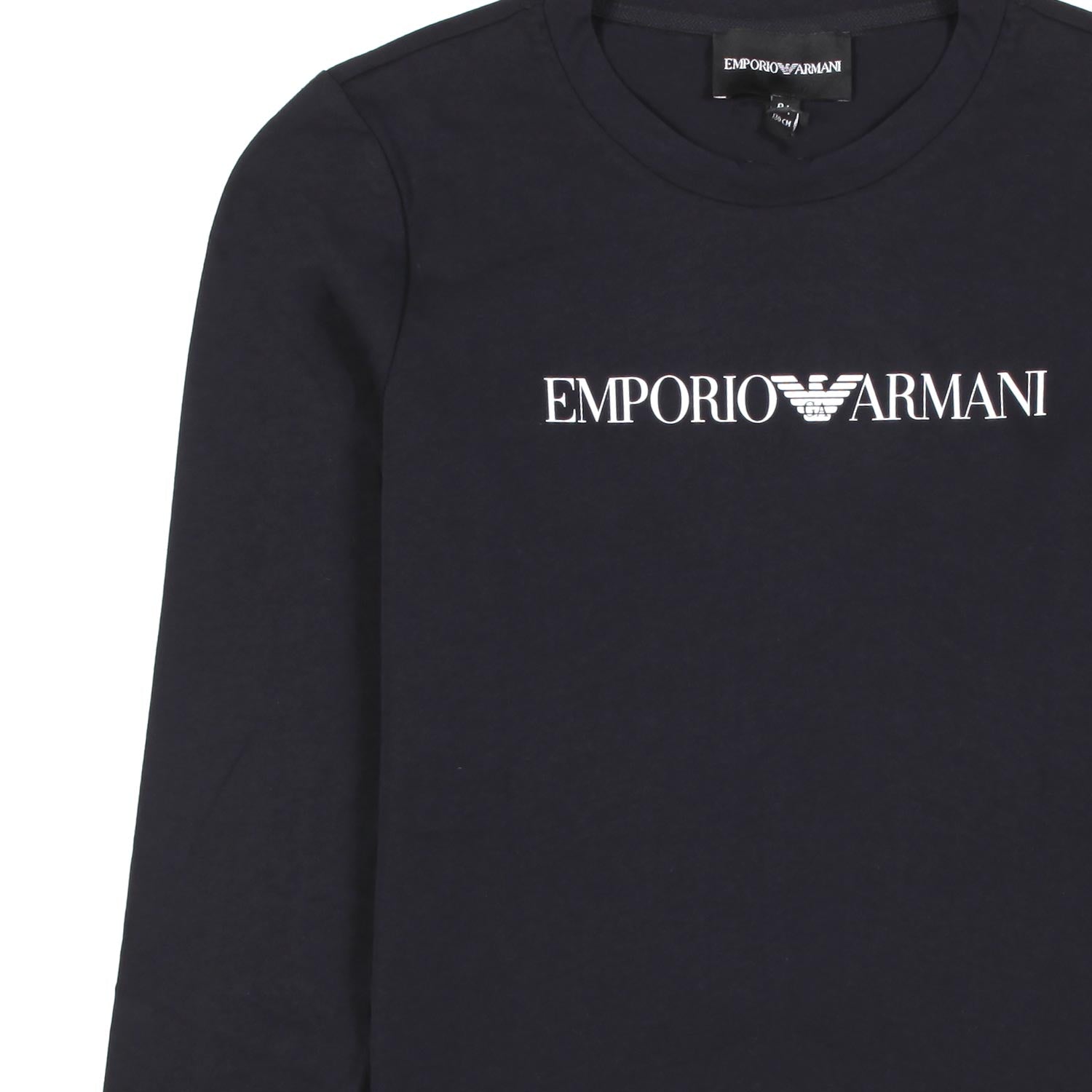 T-SHIRT MANICA LUNGA BLU NAVY CON LOGO GA BIANCO - annameglio.com abbigliamento moda