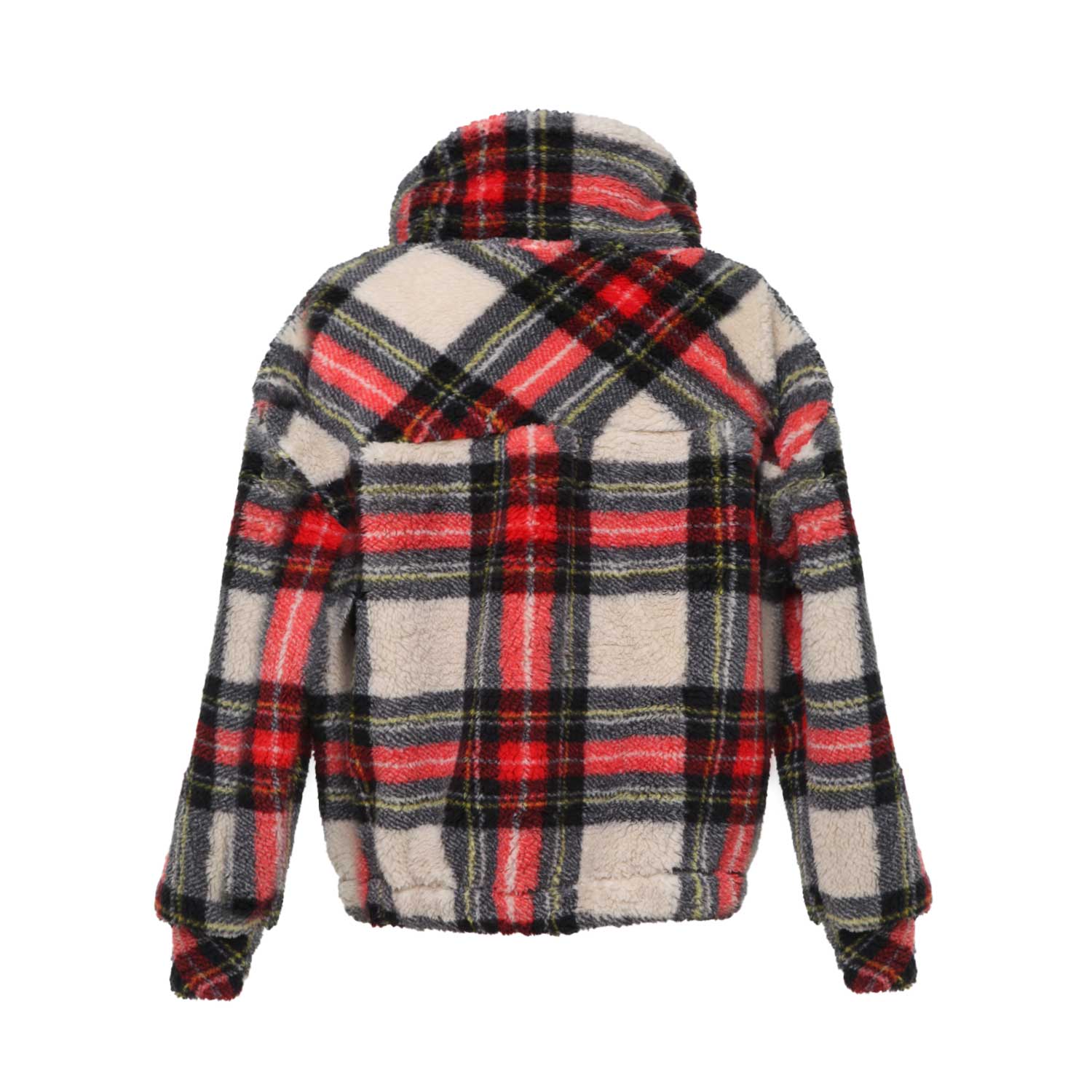 GIACCA FELPA AIKA IN TEDDY TARTAN - annameglio.com abbigliamento moda