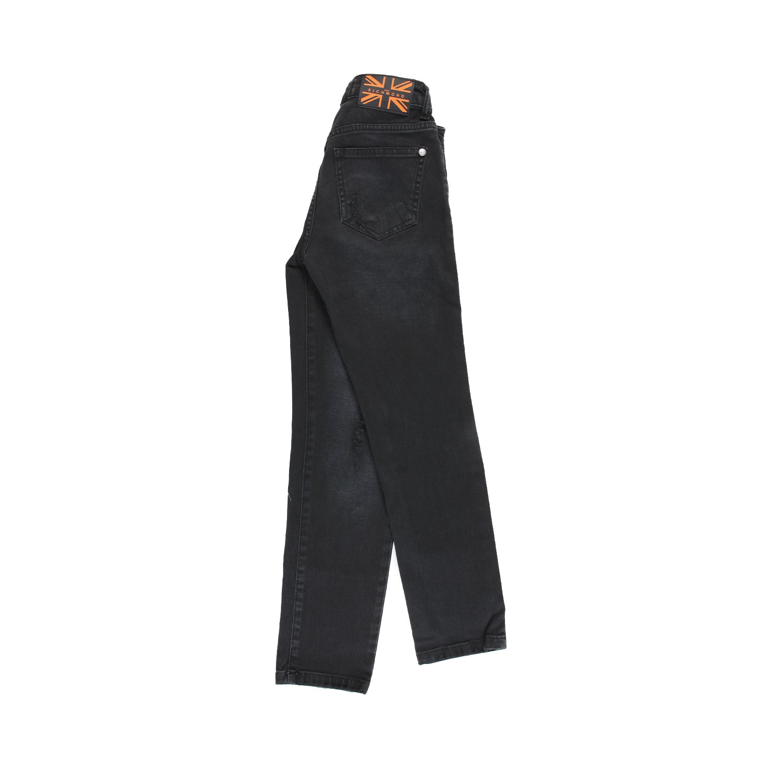 JEANS UNISEX NERO CON RICAMO E STRAPPI - annameglio.com abbigliamento moda