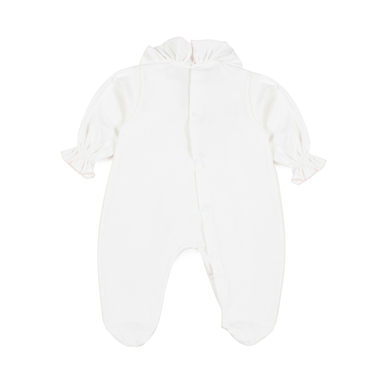 TUTINA BIANCA CON DETTAGLI ROSA NEONATA - annameglio.com abbigliamento moda