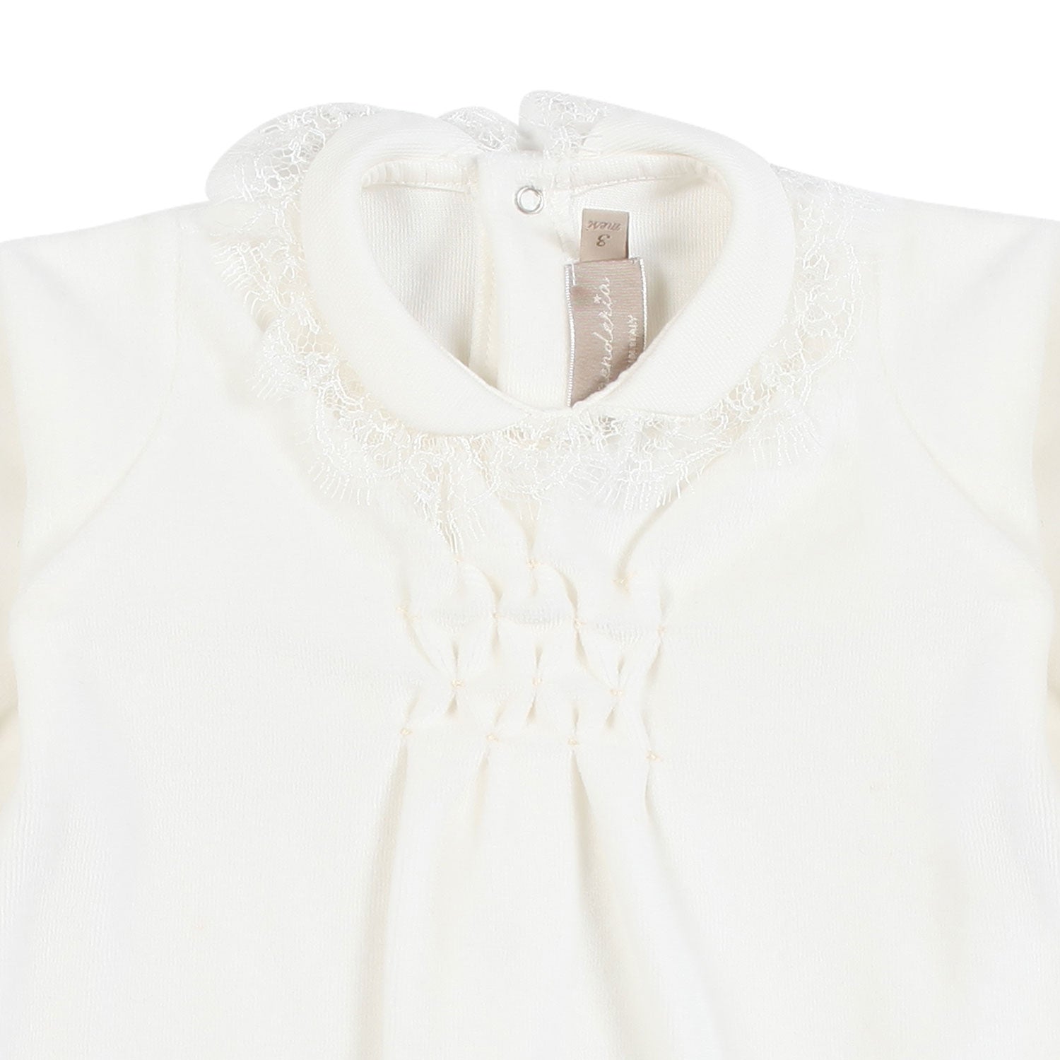 TUTINA BIANCO CALDO CON COLLETTO IN PIZZO NEONATA - annameglio.com abbigliamento moda