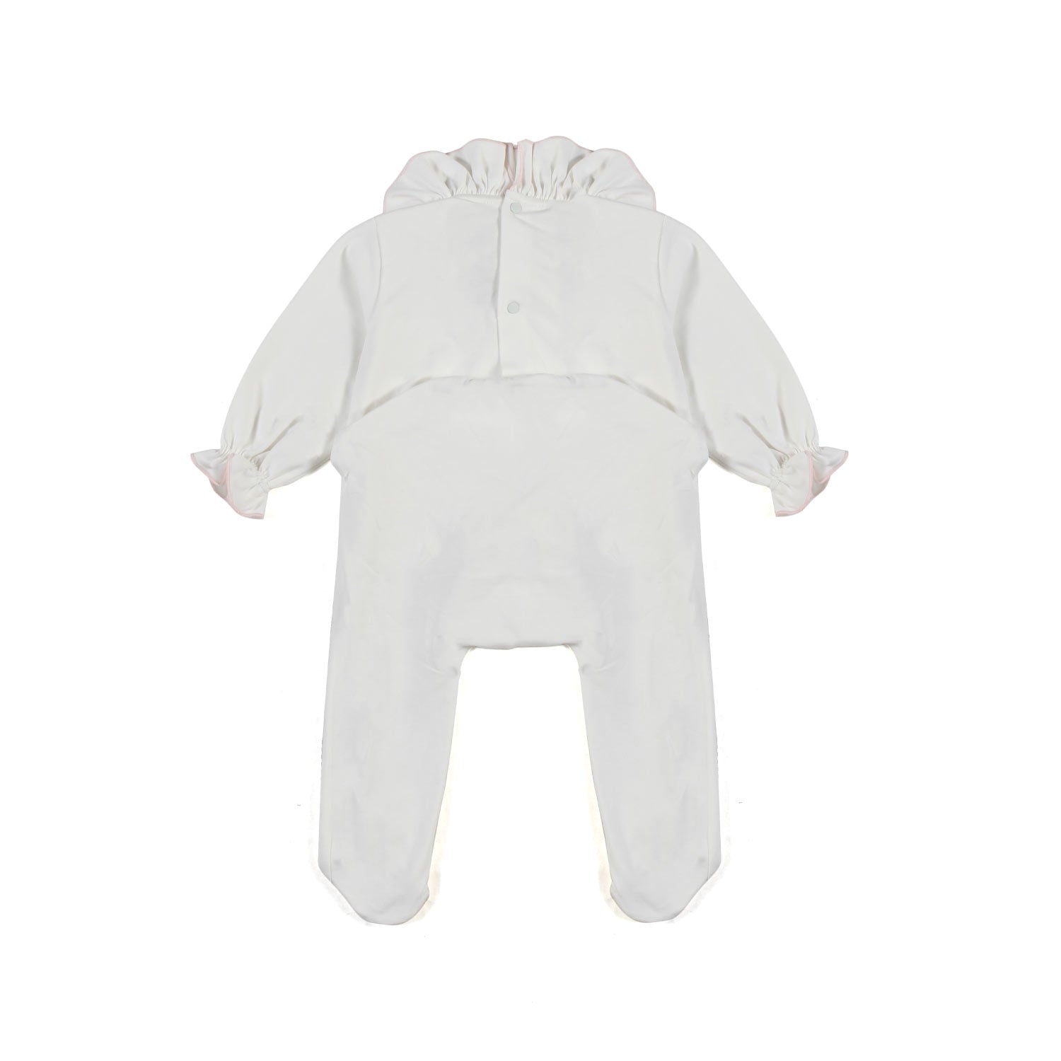 TUTINA BIANCA CON COLLO ARRICCIATO NEONATA - annameglio.com abbigliamento moda