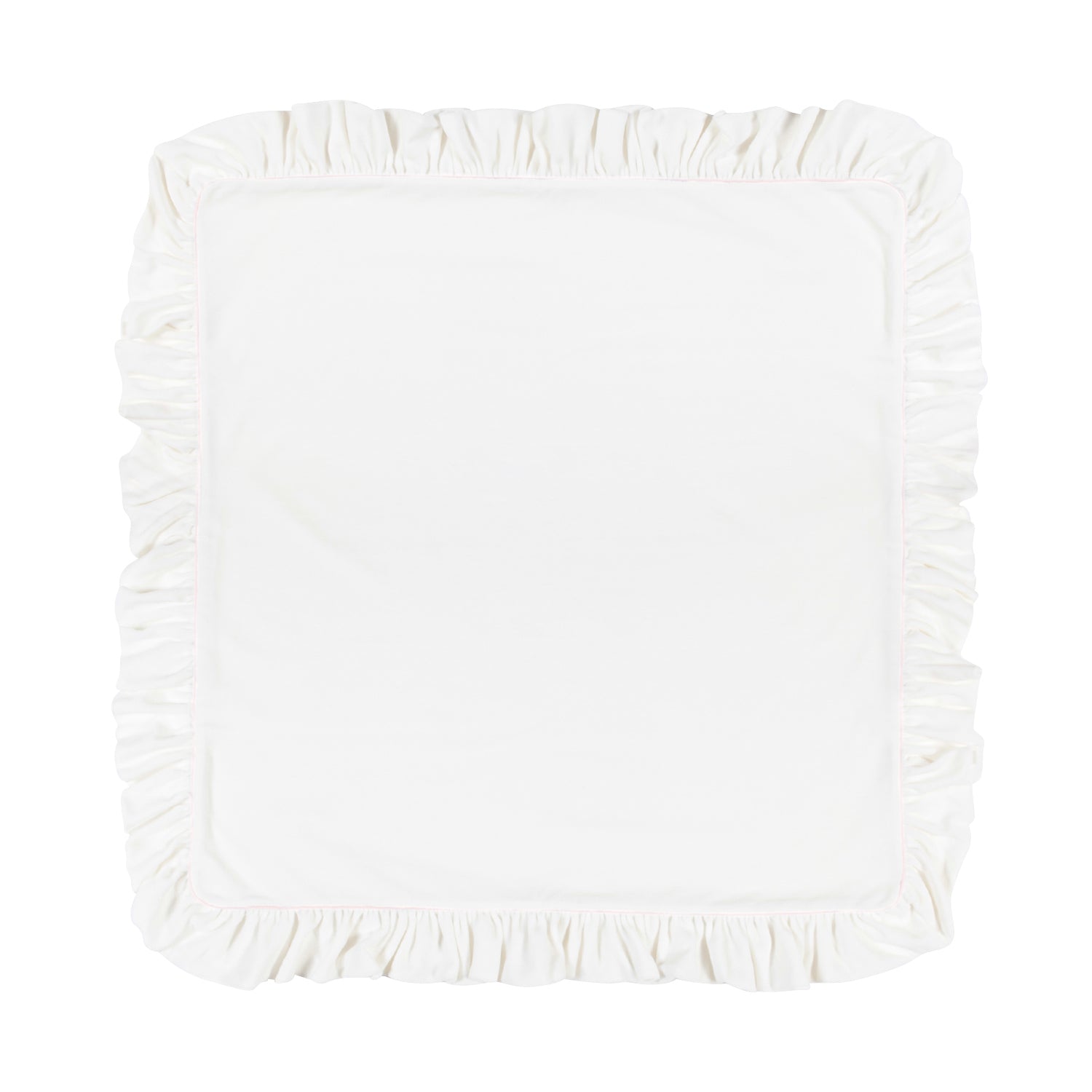 COPERTA BIANCO LATTE CON DETTAGLI ROSA NEONATA - annameglio.com abbigliamento moda