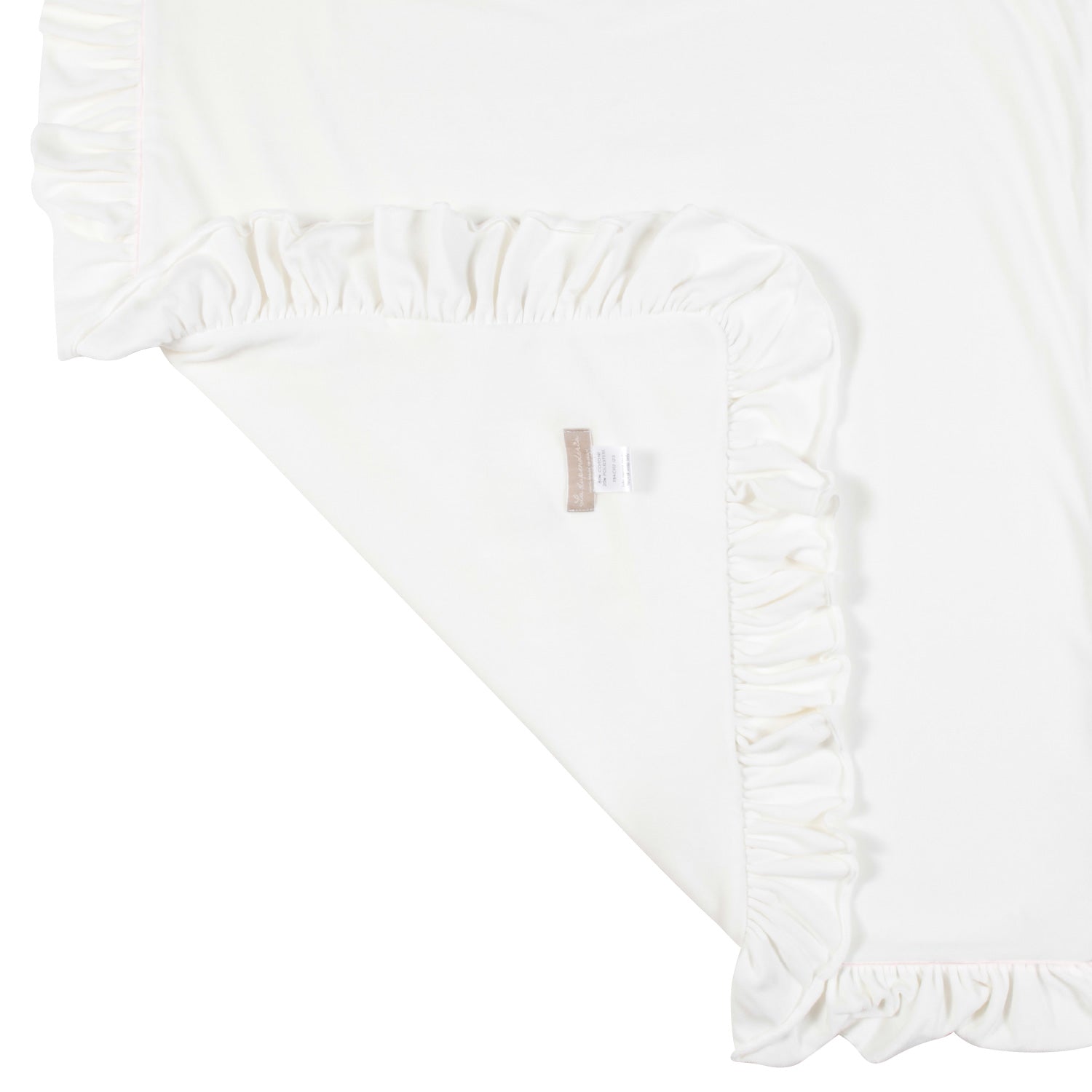 COPERTA BIANCO LATTE CON DETTAGLI ROSA NEONATA - annameglio.com abbigliamento moda