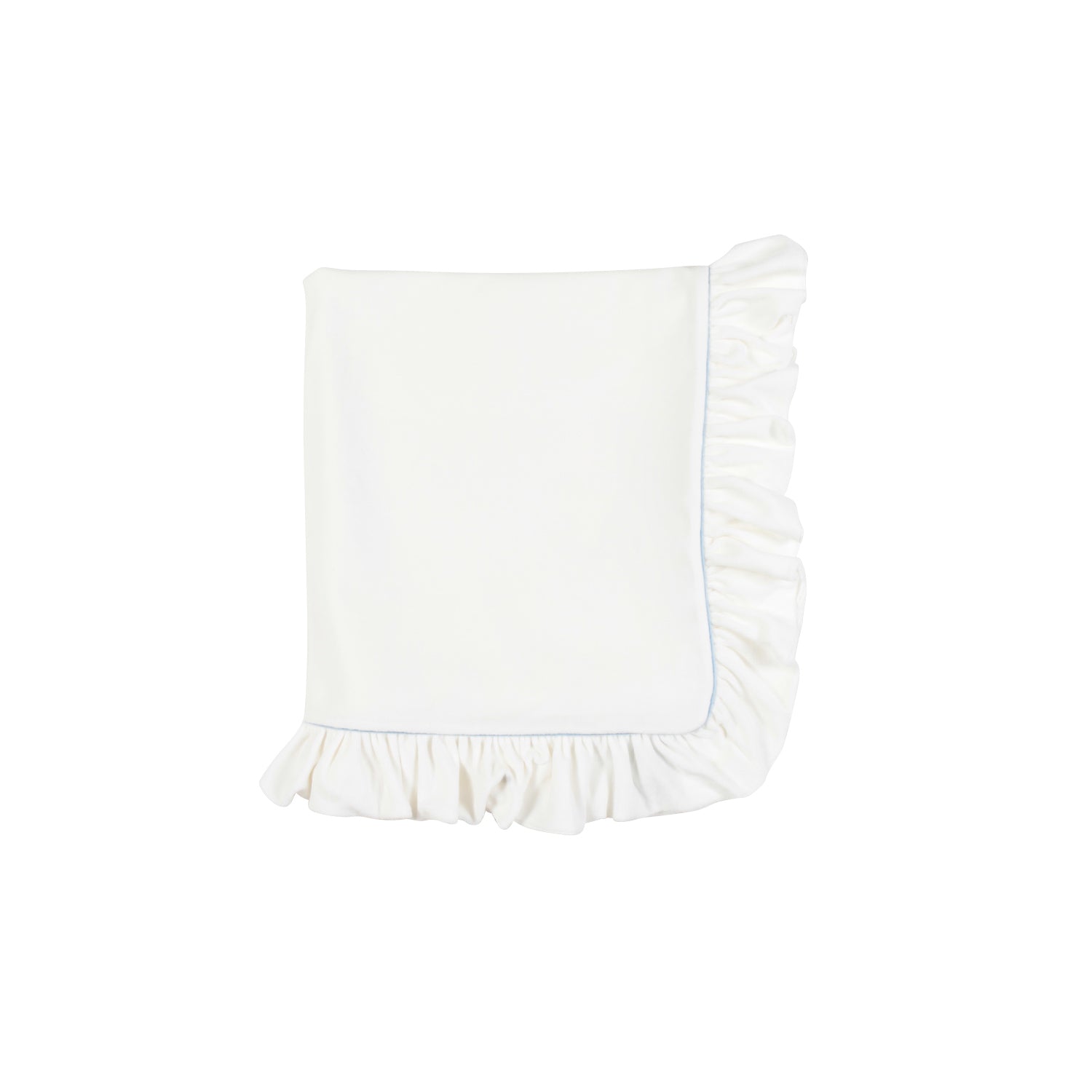 COPERTA BIANCO LATTE CON DETTAGLI CELESTI NEONATO - annameglio.com abbigliamento moda