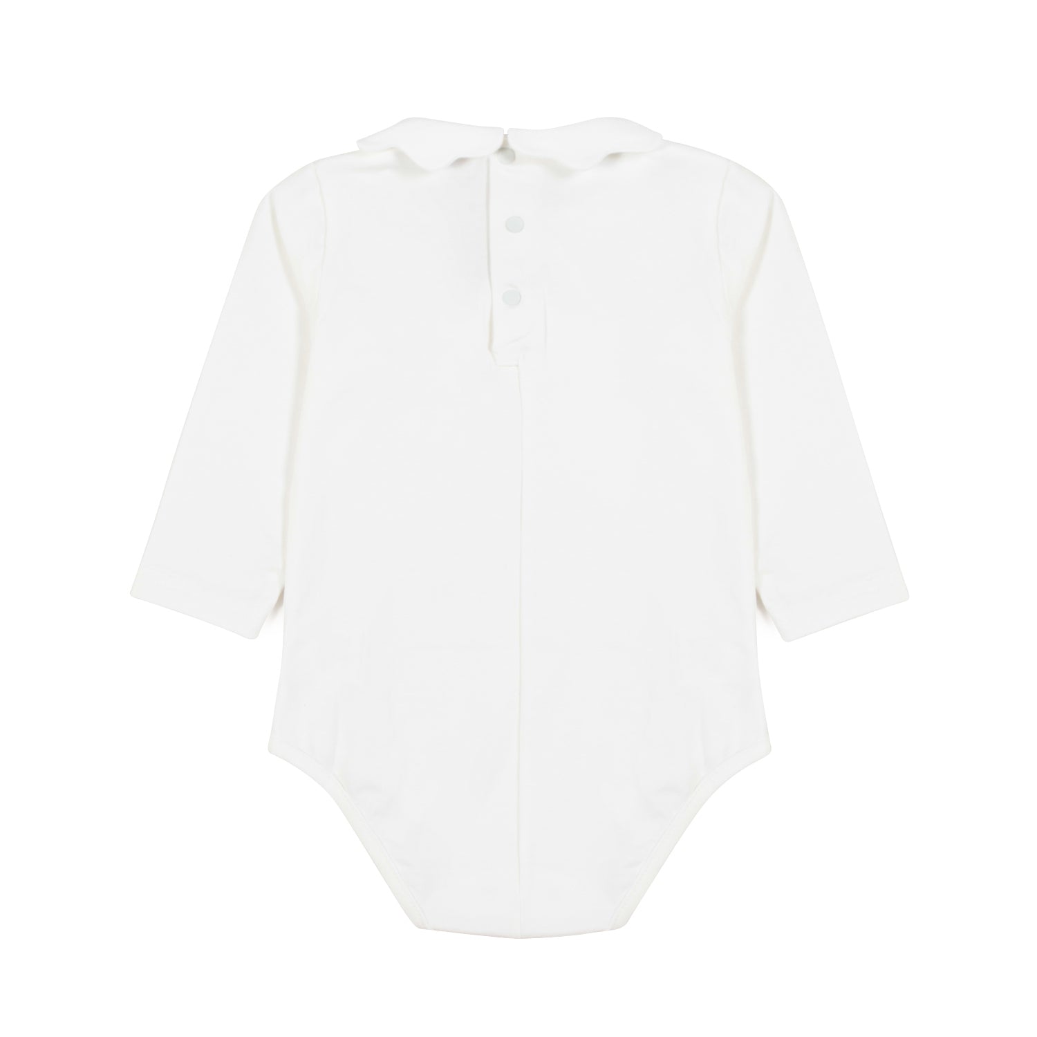 BODY BIANCO LATTE CON RICAMO ROSA NEONATA - annameglio.com abbigliamento moda