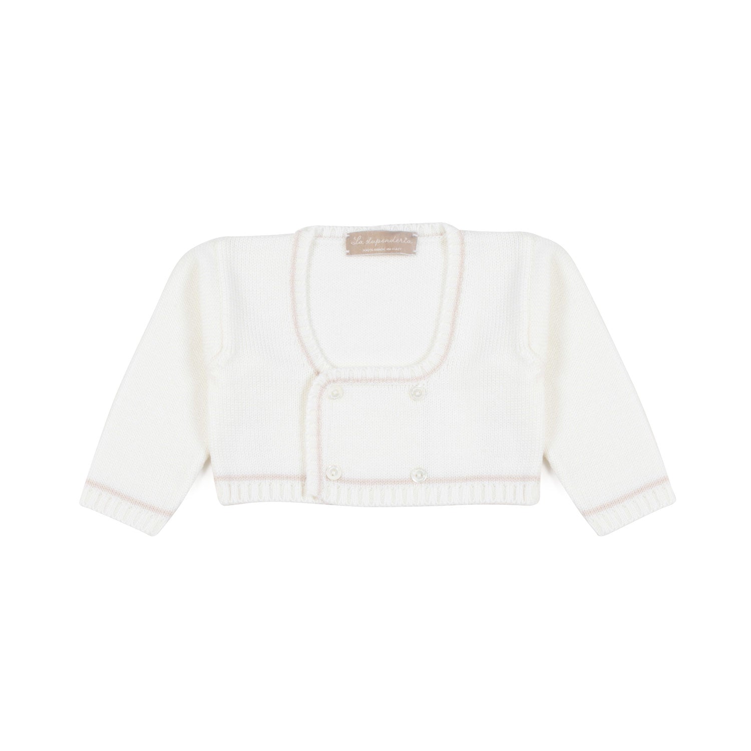 SCALDACUORE IN LANA BIANCO LATTE NEONATA - annameglio.com abbigliamento moda